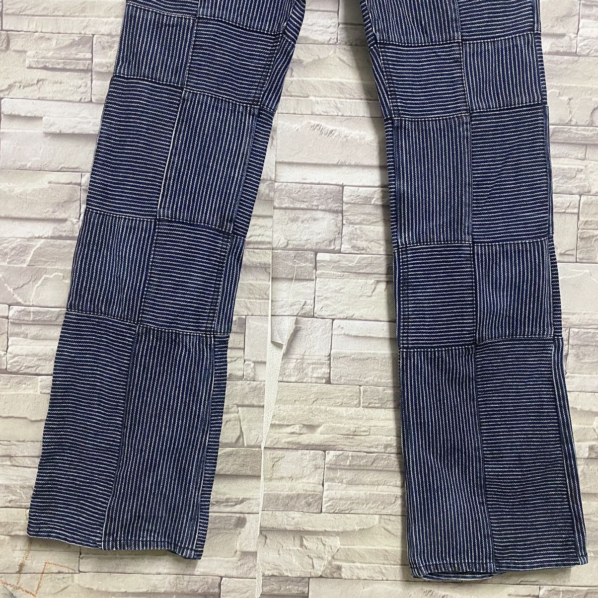 Japanese Brand DIFFERENCE RUPERT Flare Hickory Patchwork Pants Size US 30 / EU 46 - 8 Thumbnail