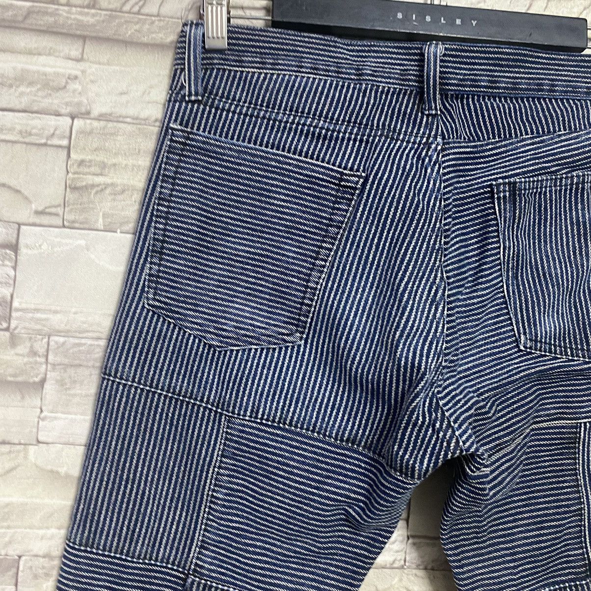 Japanese Brand DIFFERENCE RUPERT Flare Hickory Patchwork Pants Size US 30 / EU 46 - 13 Thumbnail