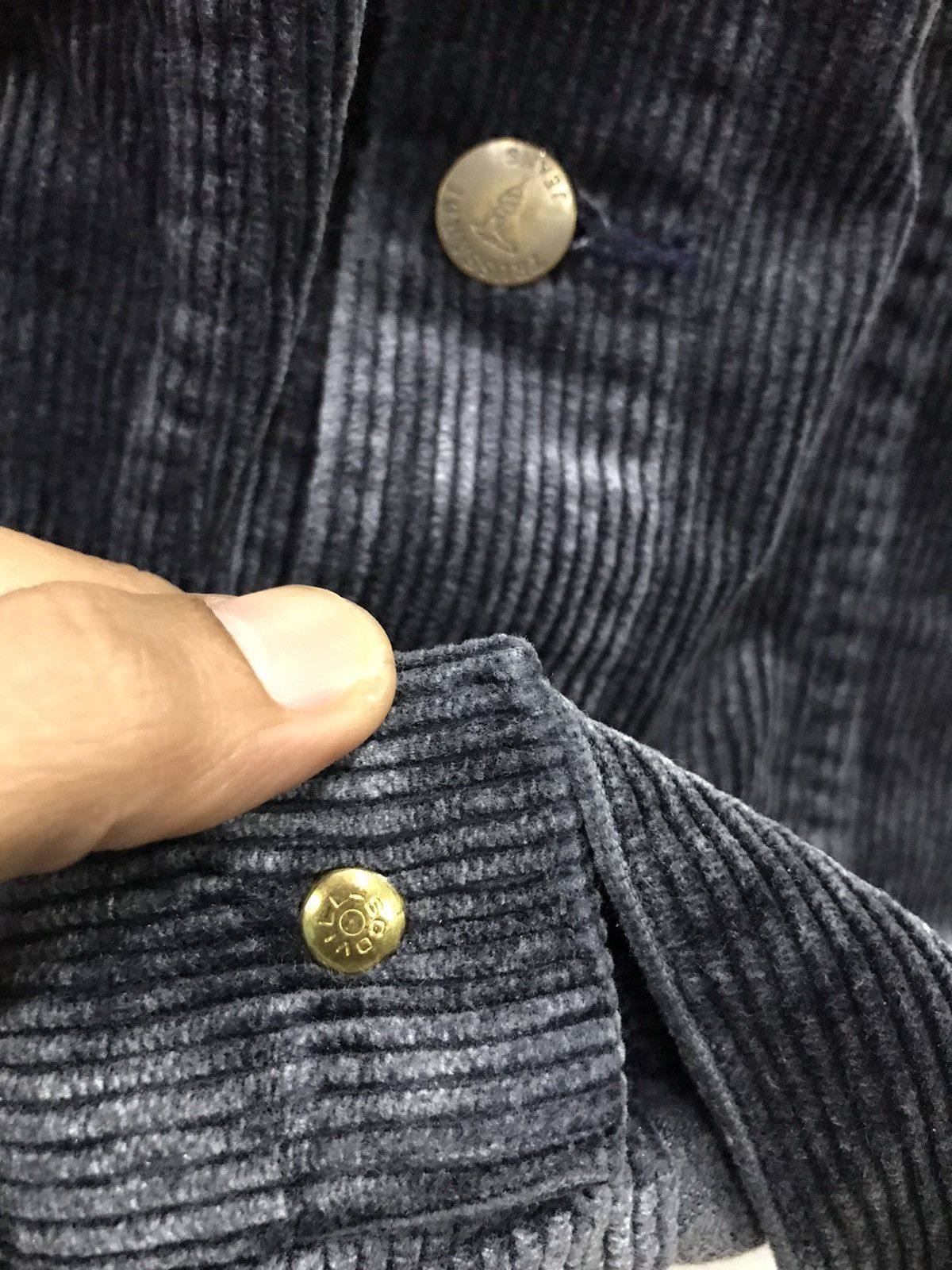 Trussardi × Vintage Vintage Trussardi Corduroy trucker jacket Size US M / EU 48-50 / 2 - 6 Thumbnail