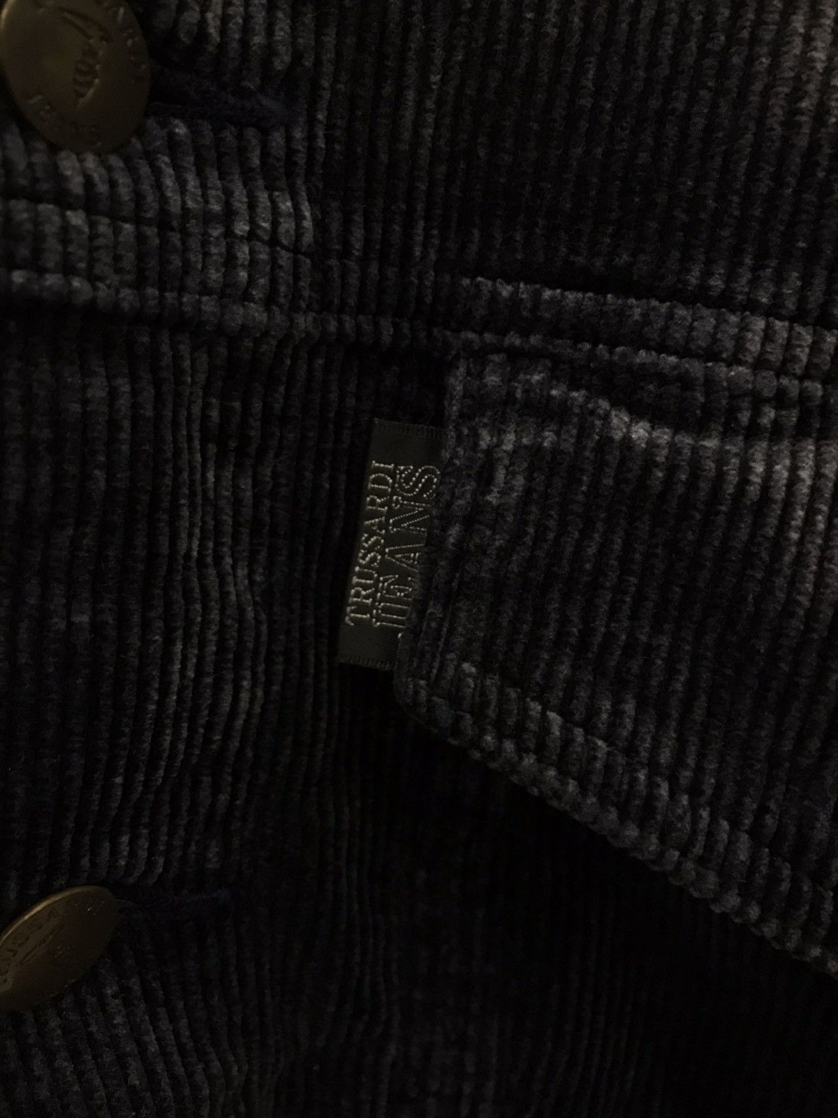 Trussardi × Vintage Vintage Trussardi Corduroy trucker jacket Size US M / EU 48-50 / 2 - 5 Thumbnail