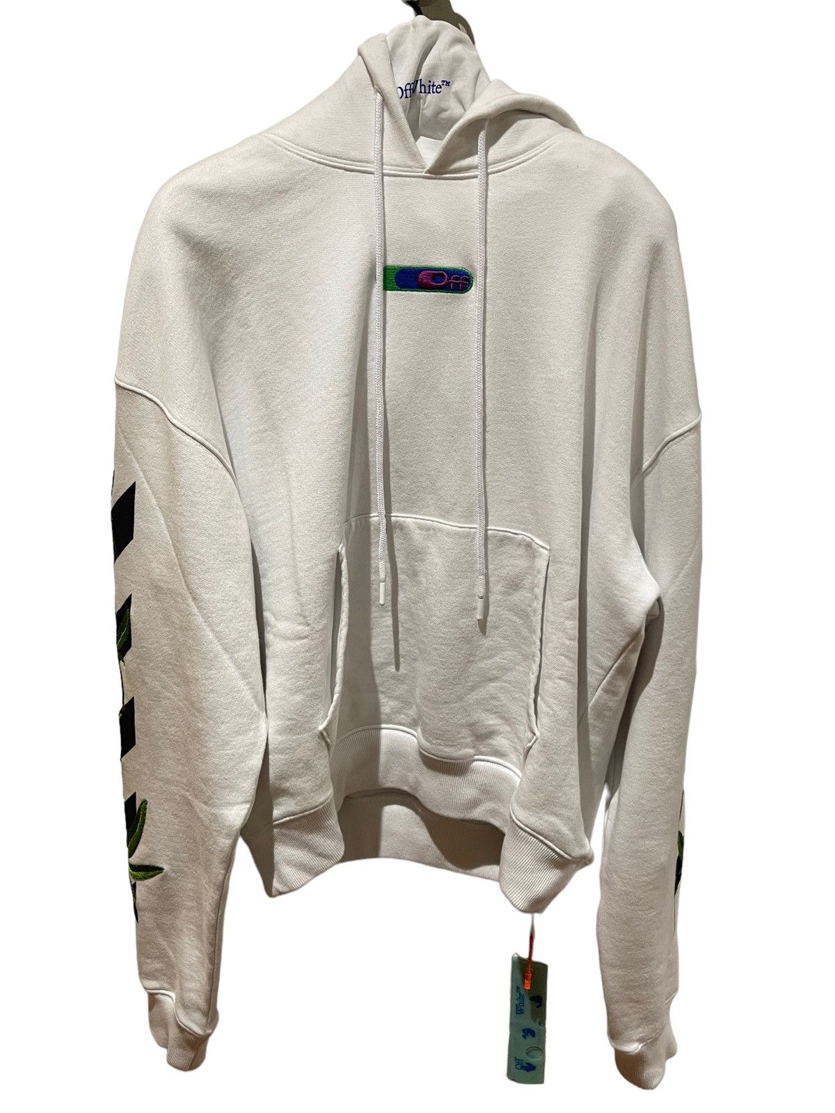 OFF-WHITE Weed Arrows Over Hoodie White