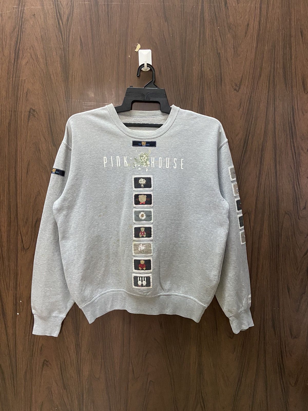 Japanese Brand Vintage Pink House sweatshirt patchers design Size US L / EU 52-54 / 3 - 1 Thumbnail