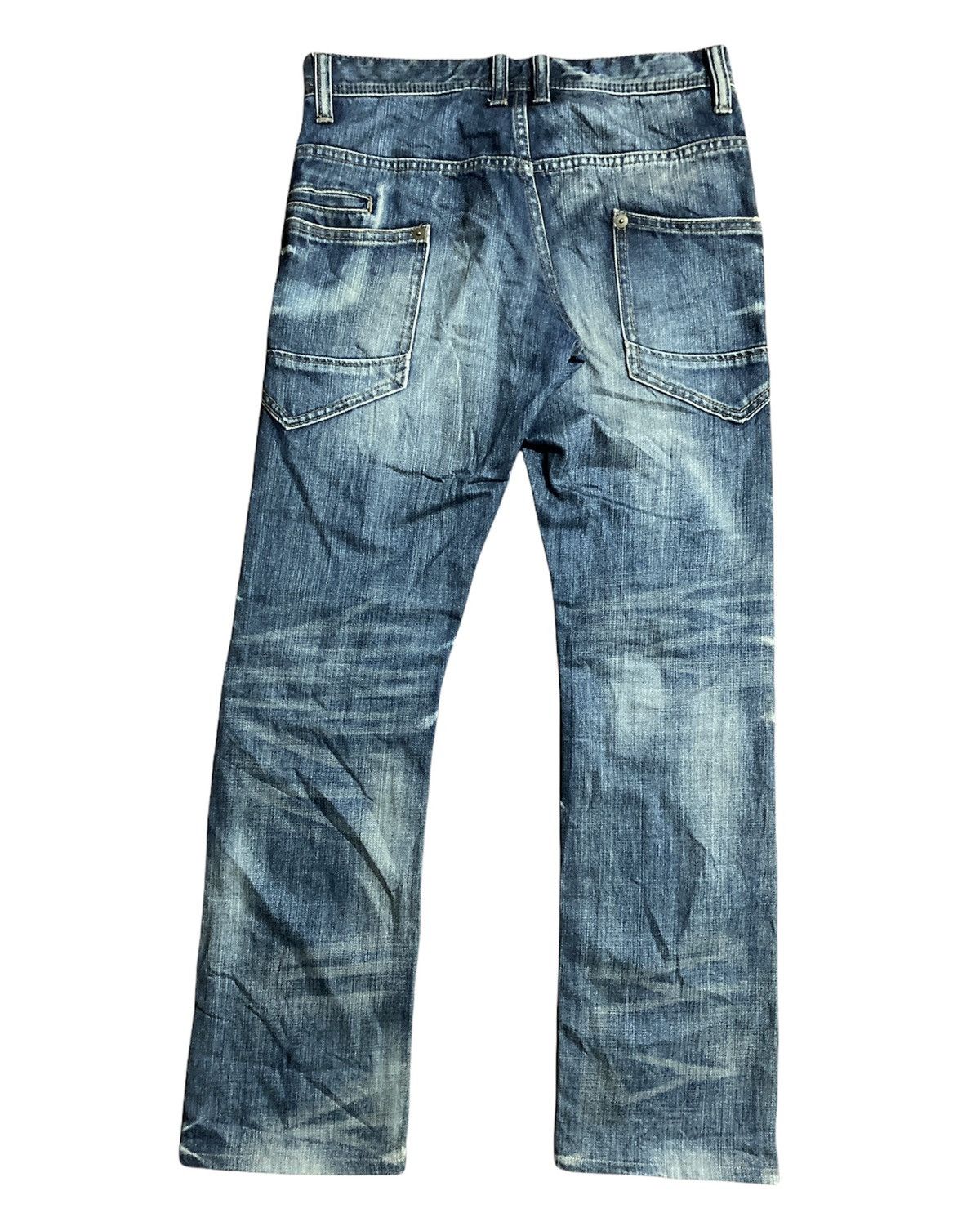 Tete Homme Plag by Tete Homme Distressed Thrashed Denim Size US 31 - 2 Thumbnail