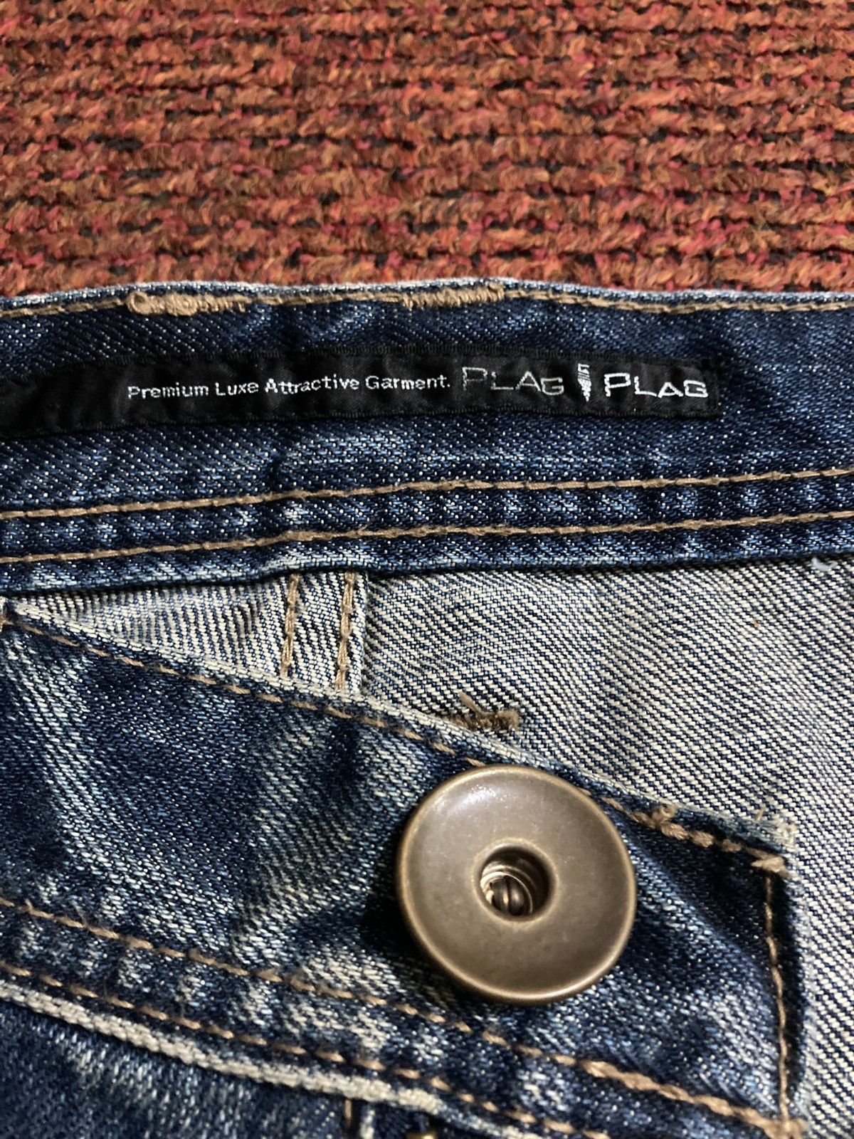 Tete Homme Plag by Tete Homme Distressed Thrashed Denim Size US 31 - 7 Thumbnail