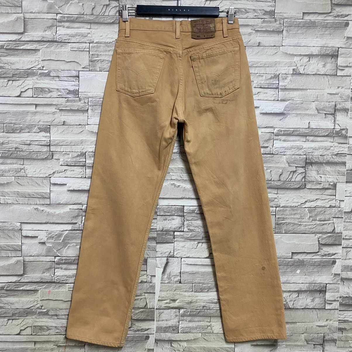 Levi's Vintage 90s Levis 501 Mustard Jeans 29x30 Made in USA Size US 29 - 9 Thumbnail
