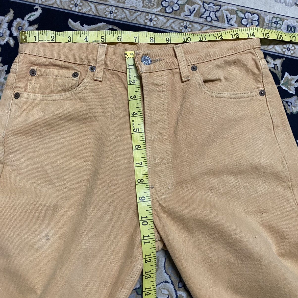 Levi's Vintage 90s Levis 501 Mustard Jeans 29x30 Made in USA Size US 29 - 18 Thumbnail
