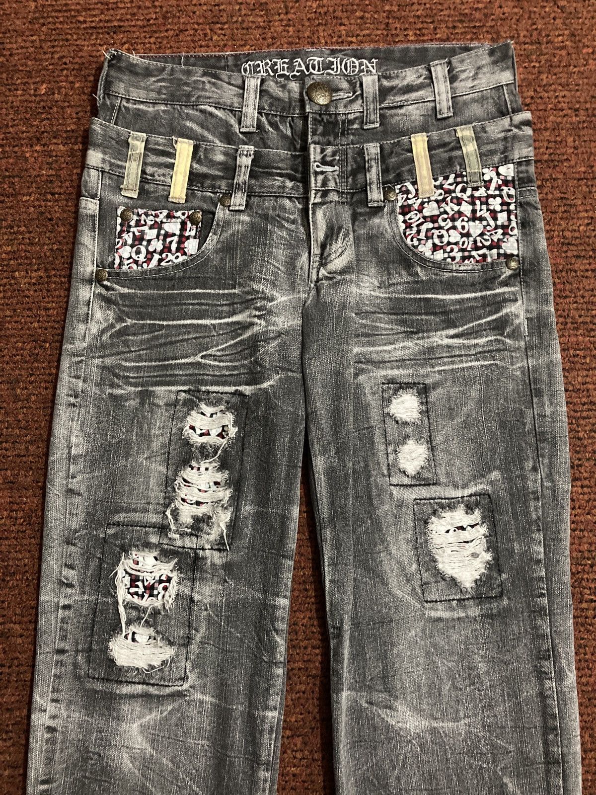 If Six Was Nine Creation Double Waist Distressed Denim Size US 30 / EU 46 - 3 Thumbnail