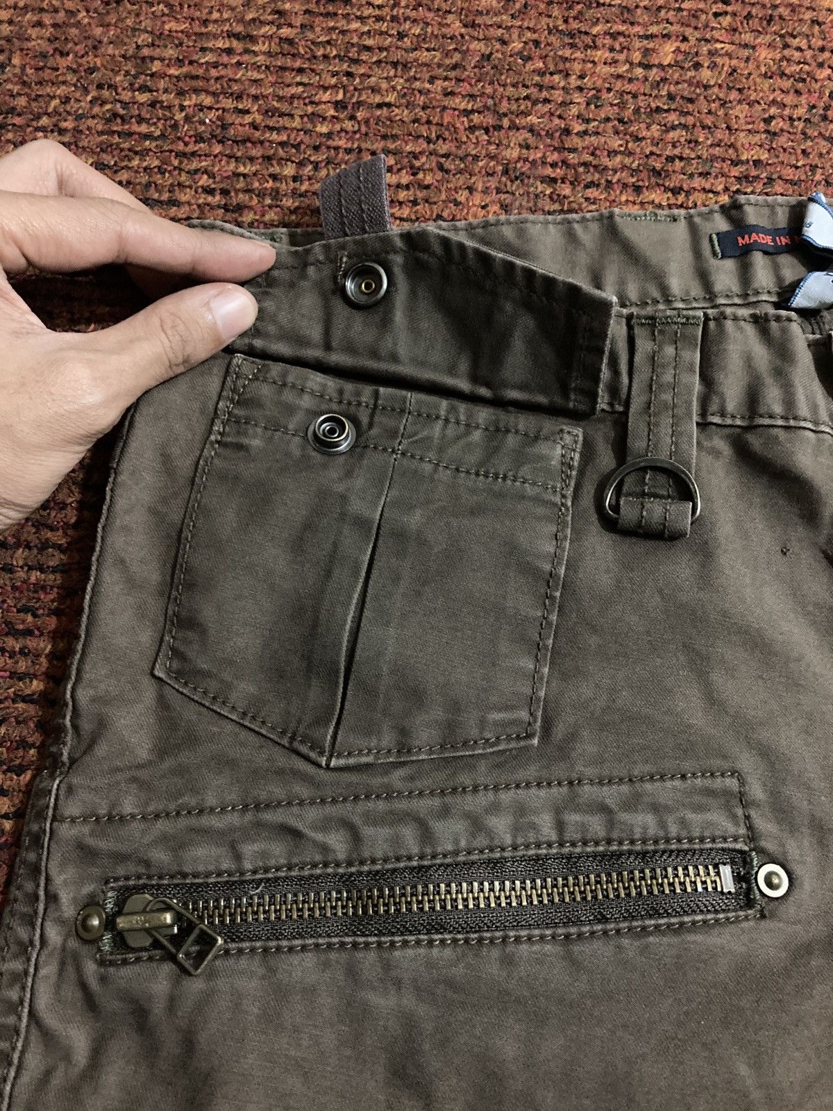 Japanese Brand Blue Way Multi Zipper Military Flare Pants Size US 32 / EU 48 - 7 Thumbnail