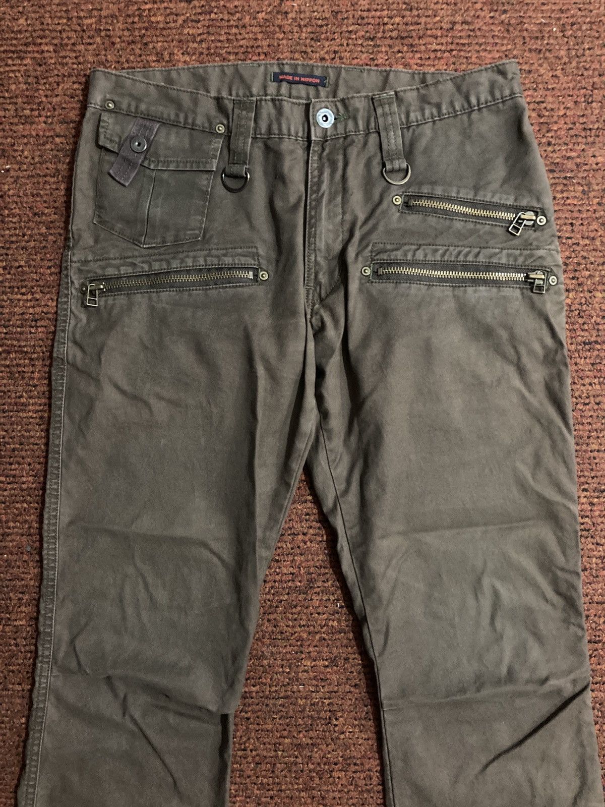 Japanese Brand Blue Way Multi Zipper Military Flare Pants Size US 32 / EU 48 - 3 Thumbnail