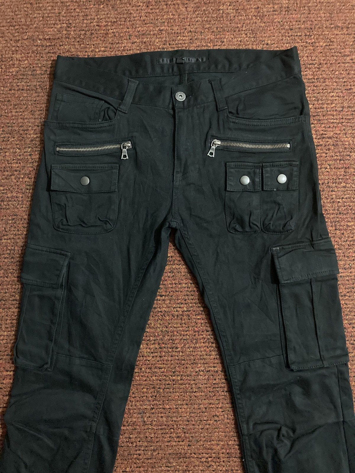 NO ID NO ID Punk Multipockets Flare Pants Size US 32 / EU 48 - 3 Thumbnail