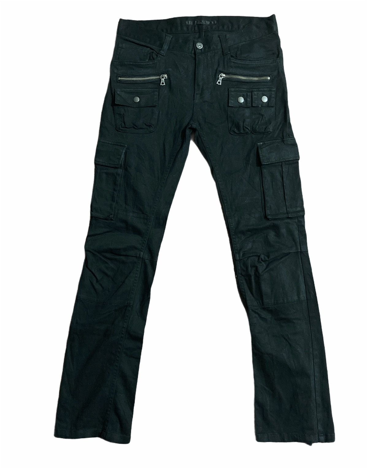 image of No Id Slim Fit Punk Multipockets Pants in Black, Men's (Size 32)