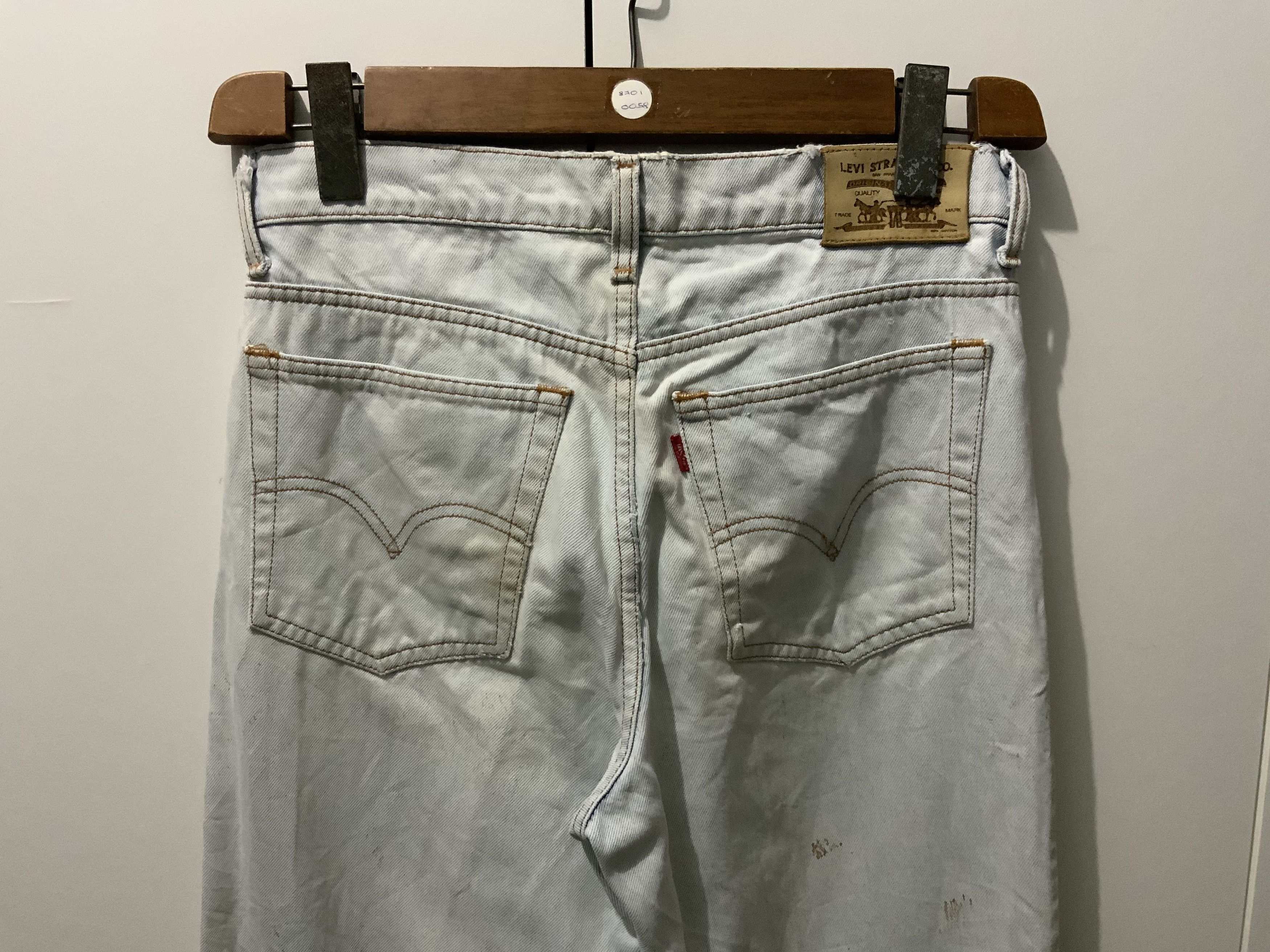 Levi's Vintage Levi’s 501 Released Hem Stone Grey 359 Jeans Size US 31 - 7 Thumbnail