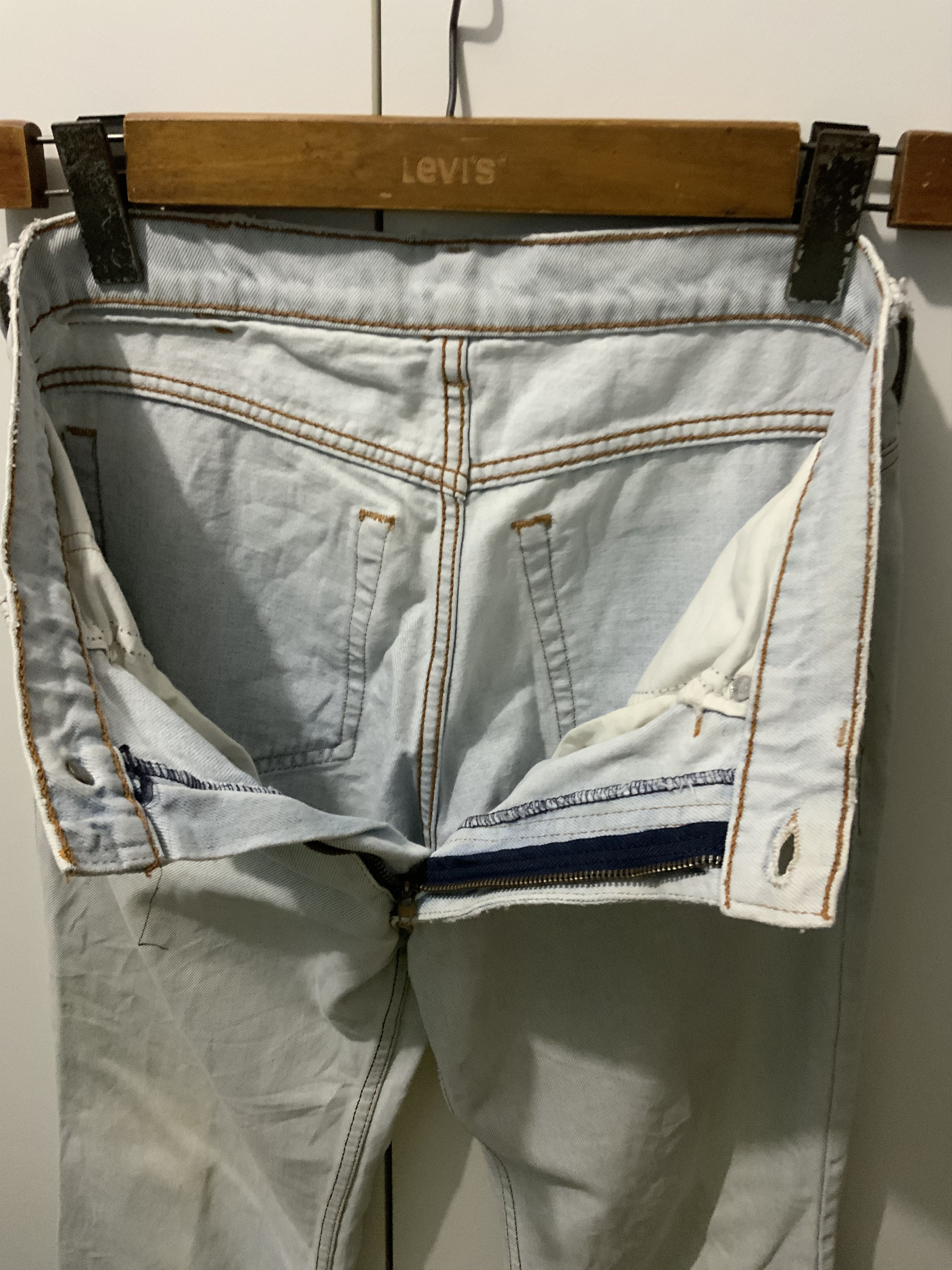 Levi's Vintage Levi’s 501 Released Hem Stone Grey 359 Jeans Size US 31 - 13 Thumbnail