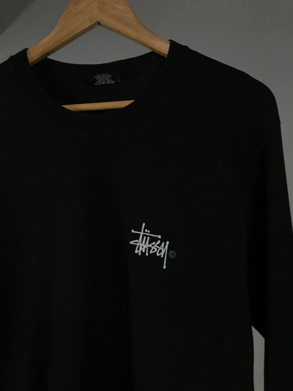 Stussy Stussy big logo streetwear black longsleeve Size US M / EU 48-50 / 2 - 2 Thumbnail