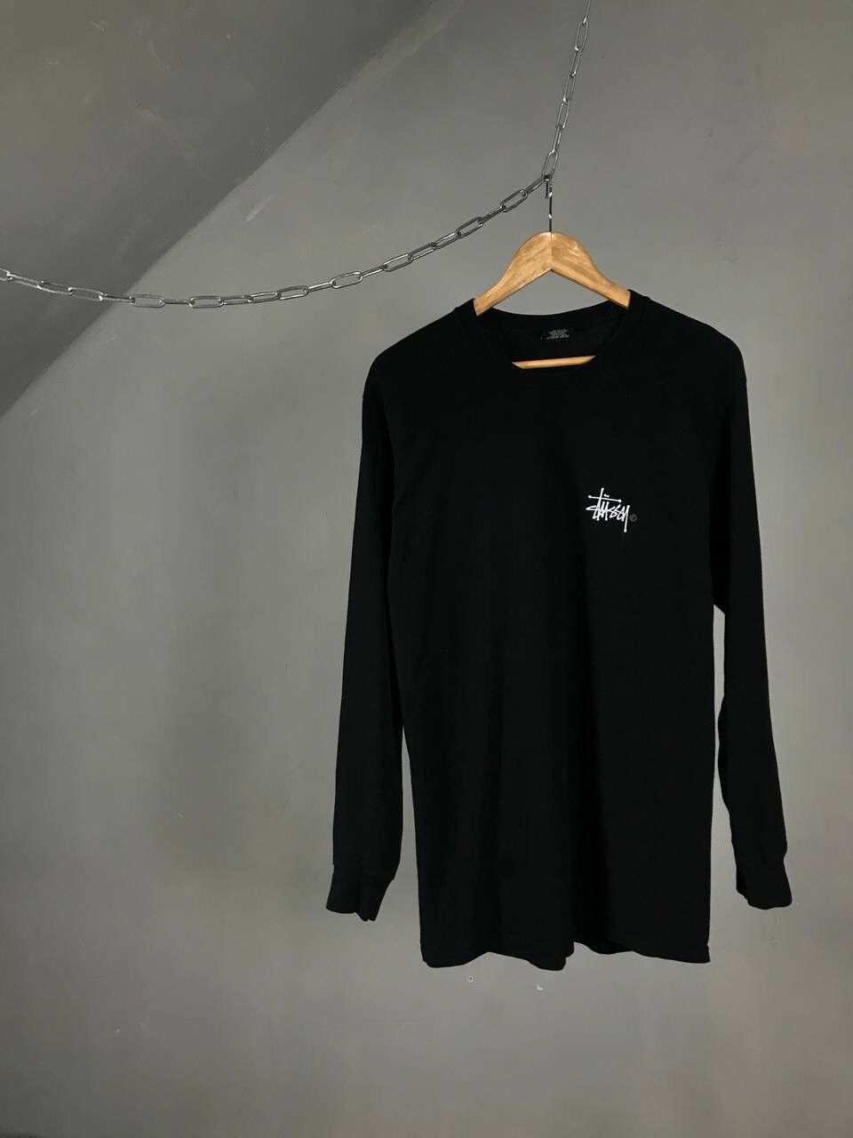 Stussy Stussy big logo streetwear black longsleeve Size US M / EU 48-50 / 2 - 1 Thumbnail