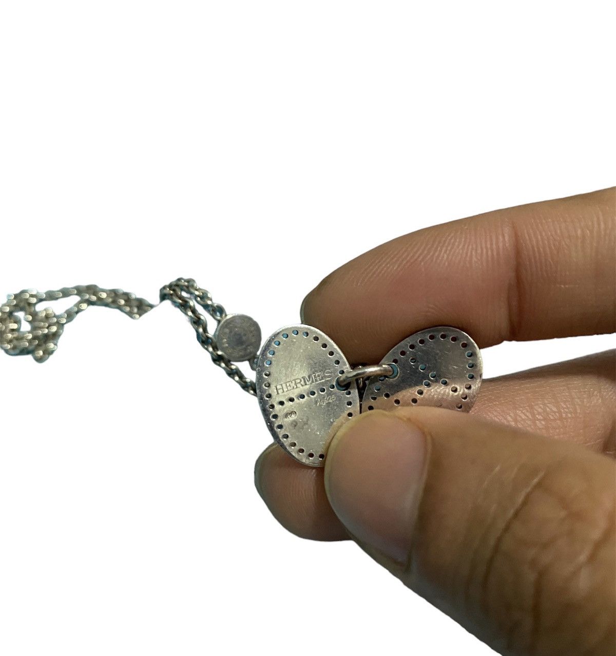 Hermes Hermes Eclipse Pendant Evelyn Punching AG925 silver Size ONE SIZE - 5 Thumbnail