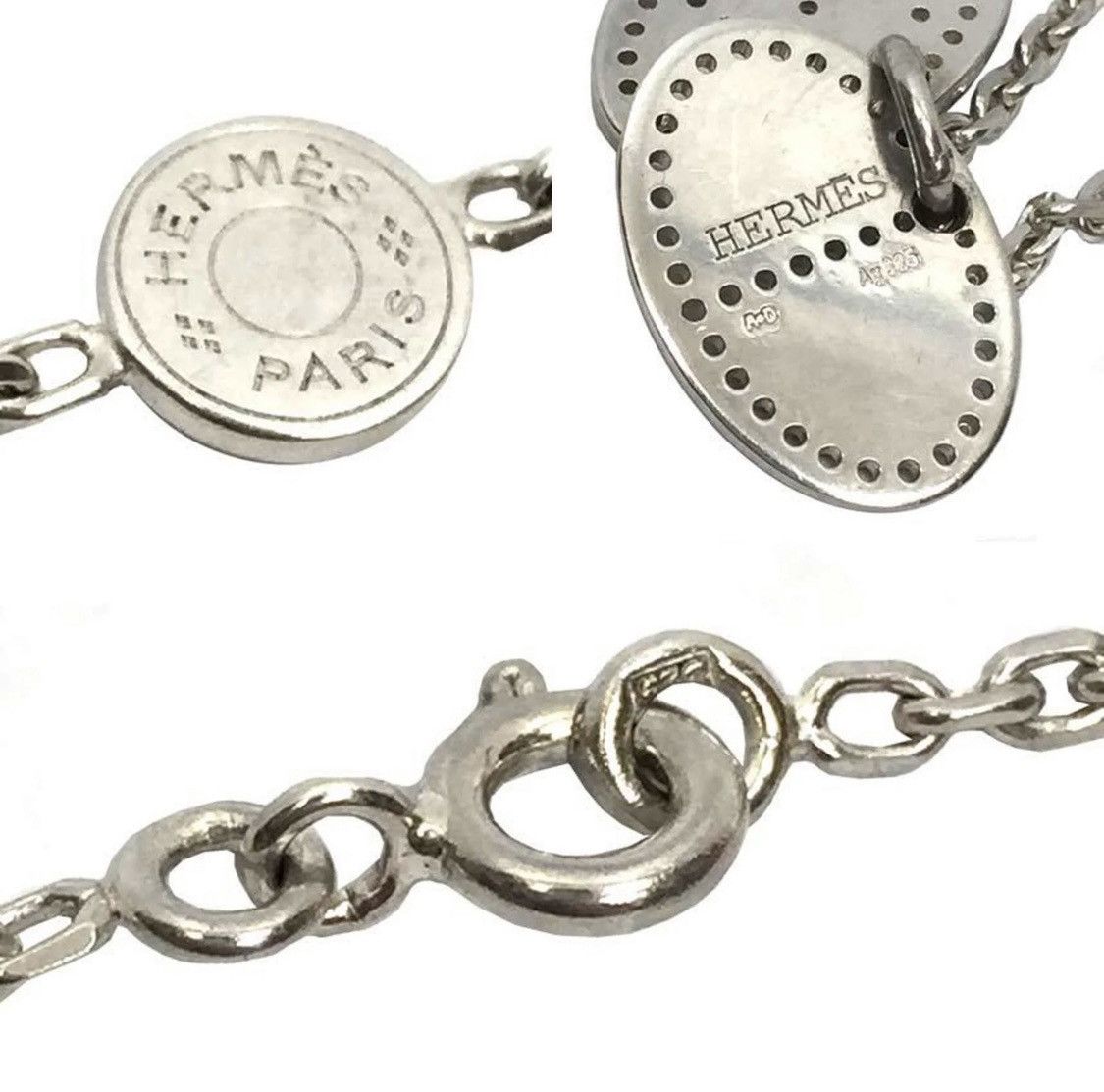 Hermes Hermes Eclipse Pendant Evelyn Punching AG925 silver Size ONE SIZE - 7 Thumbnail