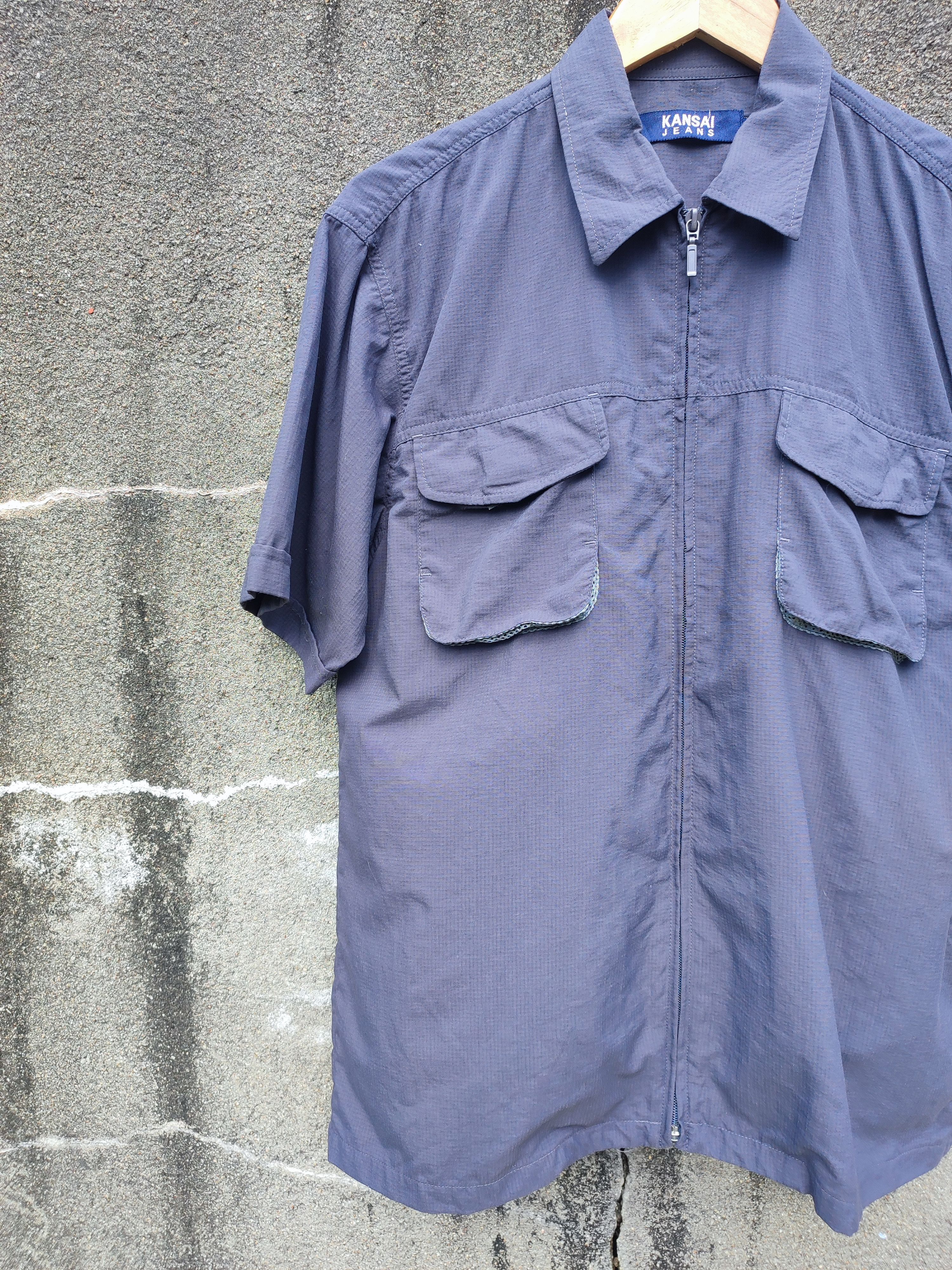 Kansai Yamamoto Kansai Jeans Ripstop Tech Shirt (Vintage Japan) Size US M / EU 48-50 / 2 - 7 Thumbnail