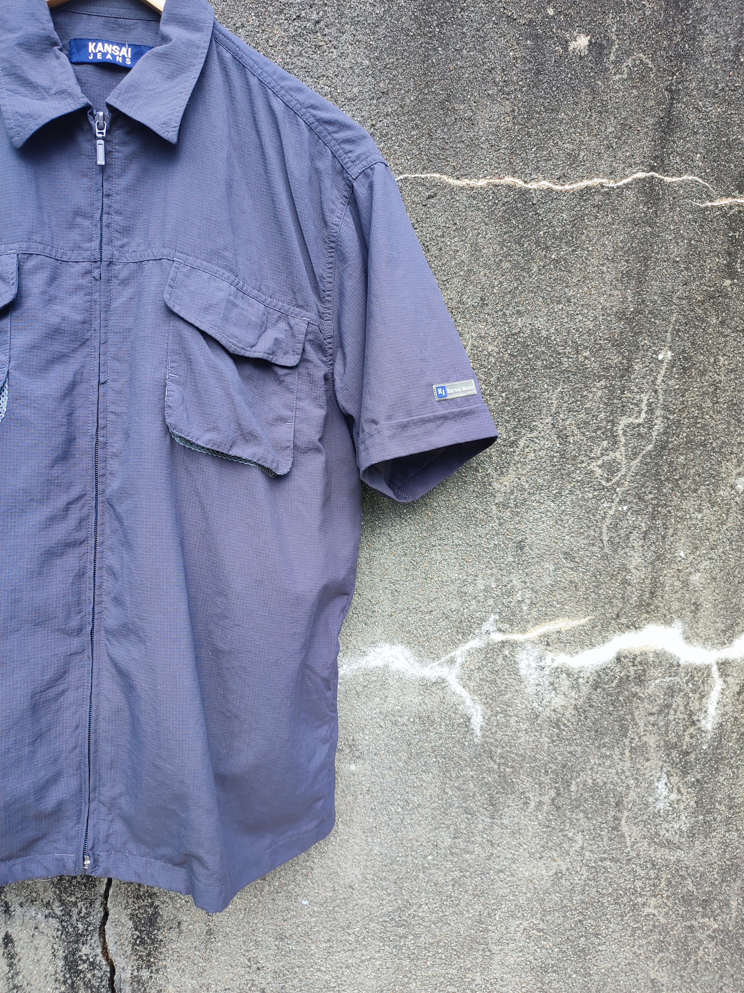 Kansai Yamamoto Kansai Jeans Ripstop Tech Shirt (Vintage Japan) Size US M / EU 48-50 / 2 - 8 Thumbnail