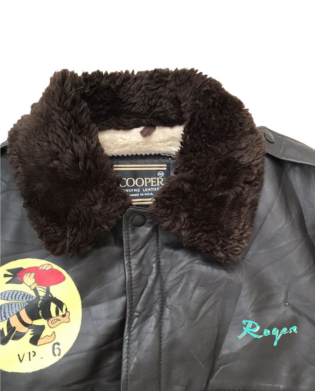 Cooper × Vintage Vintage 70s Cooper G1 Leather Flight Aviator Bomber Jacket Size US L / EU 52-54 / 3 - 10 Thumbnail