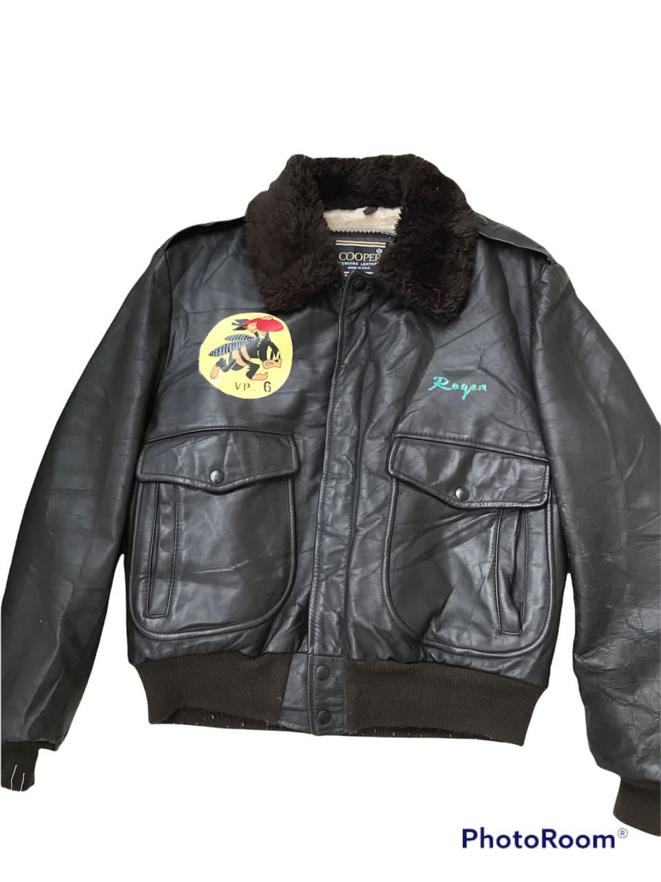 Cooper × Vintage Vintage 70s Cooper G1 Leather Flight Aviator Bomber Jacket Size US L / EU 52-54 / 3 - 17 Thumbnail