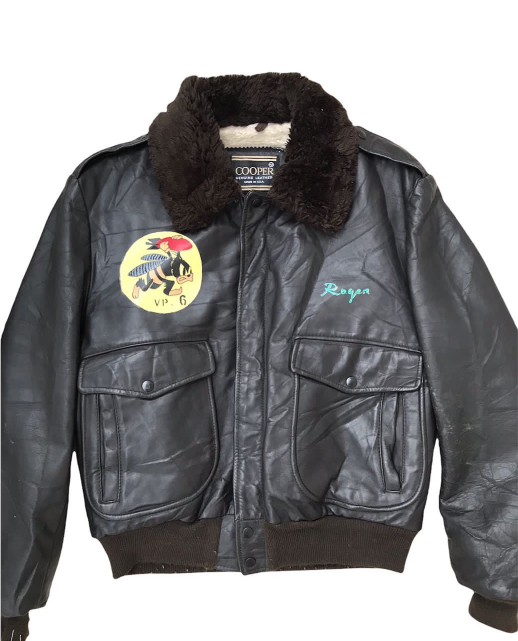 Cooper × Vintage Vintage 70s Cooper G1 Leather Flight Aviator Bomber Jacket Size US L / EU 52-54 / 3 - 16 Thumbnail