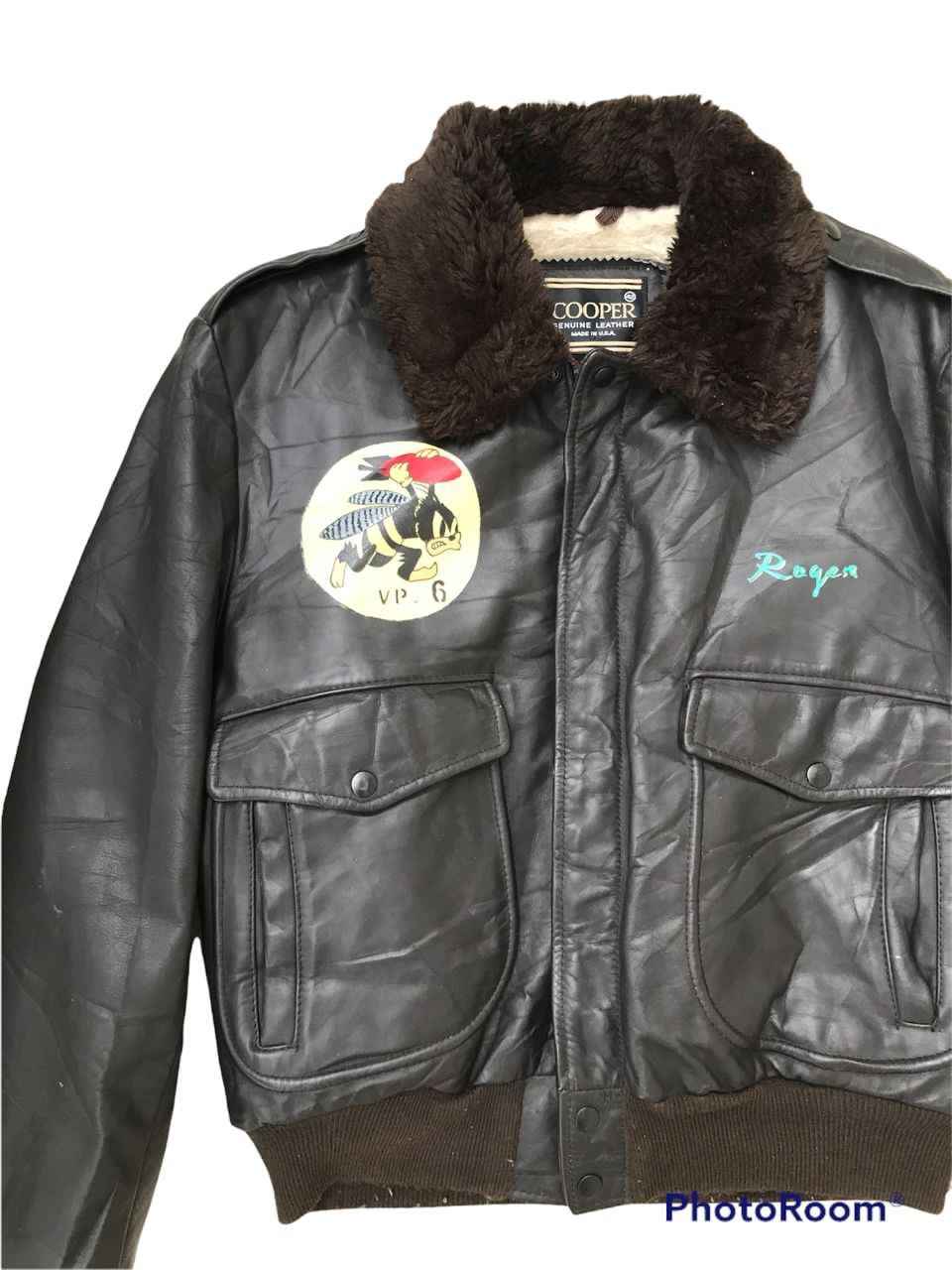Cooper × Vintage Vintage 70s Cooper G1 Leather Flight Aviator Bomber Jacket Size US L / EU 52-54 / 3 - 18 Thumbnail