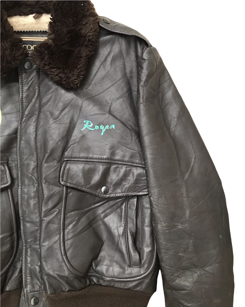 Cooper × Vintage Vintage 70s Cooper G1 Leather Flight Aviator Bomber Jacket Size US L / EU 52-54 / 3 - 6 Thumbnail