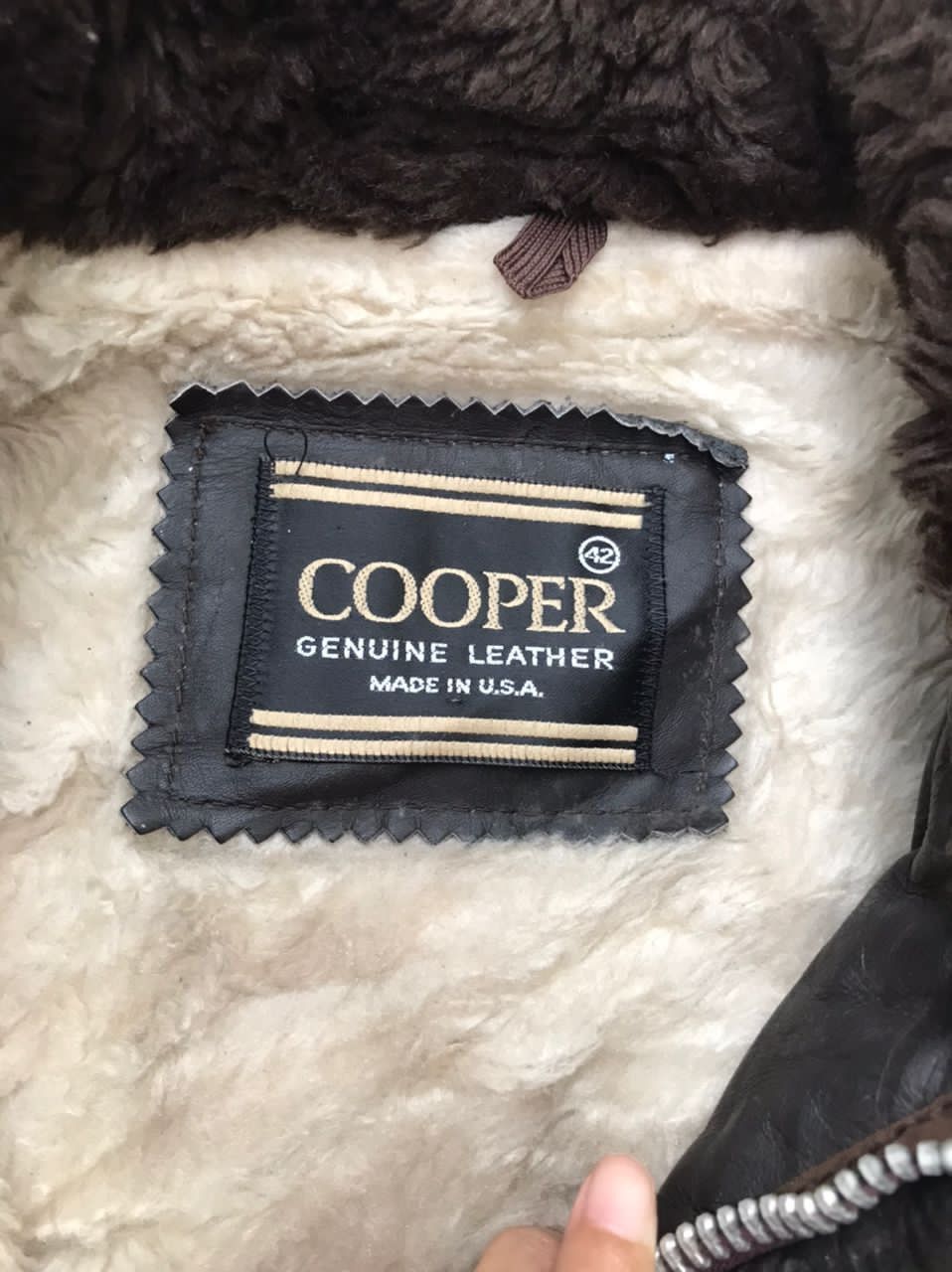 Cooper × Vintage Vintage 70s Cooper G1 Leather Flight Aviator Bomber Jacket Size US L / EU 52-54 / 3 - 21 Thumbnail