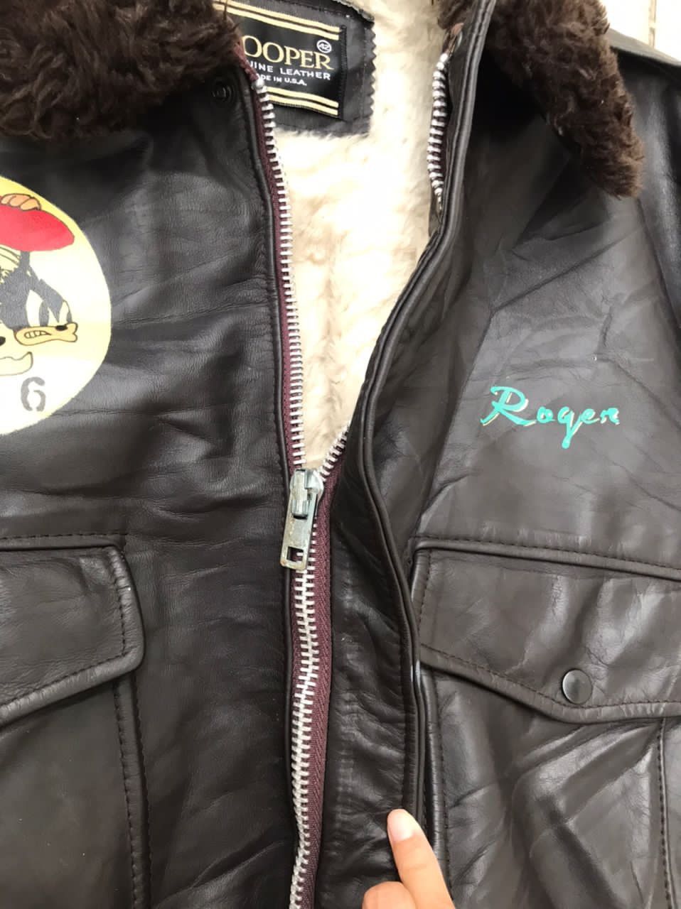 Cooper × Vintage Vintage 70s Cooper G1 Leather Flight Aviator Bomber Jacket Size US L / EU 52-54 / 3 - 22 Thumbnail