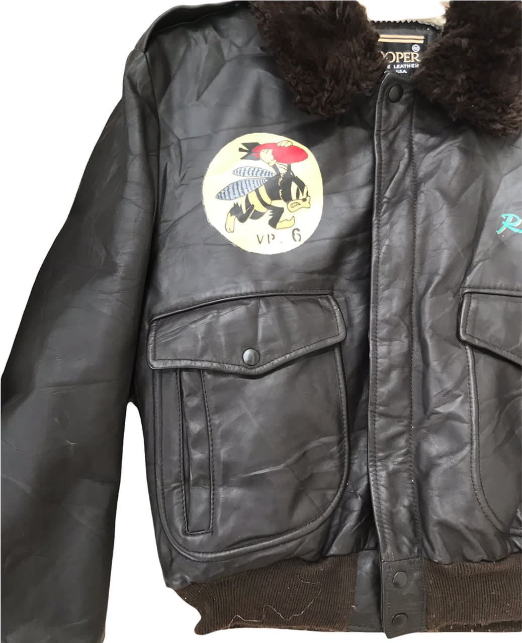 Cooper × Vintage Vintage 70s Cooper G1 Leather Flight Aviator Bomber Jacket Size US L / EU 52-54 / 3 - 9 Thumbnail