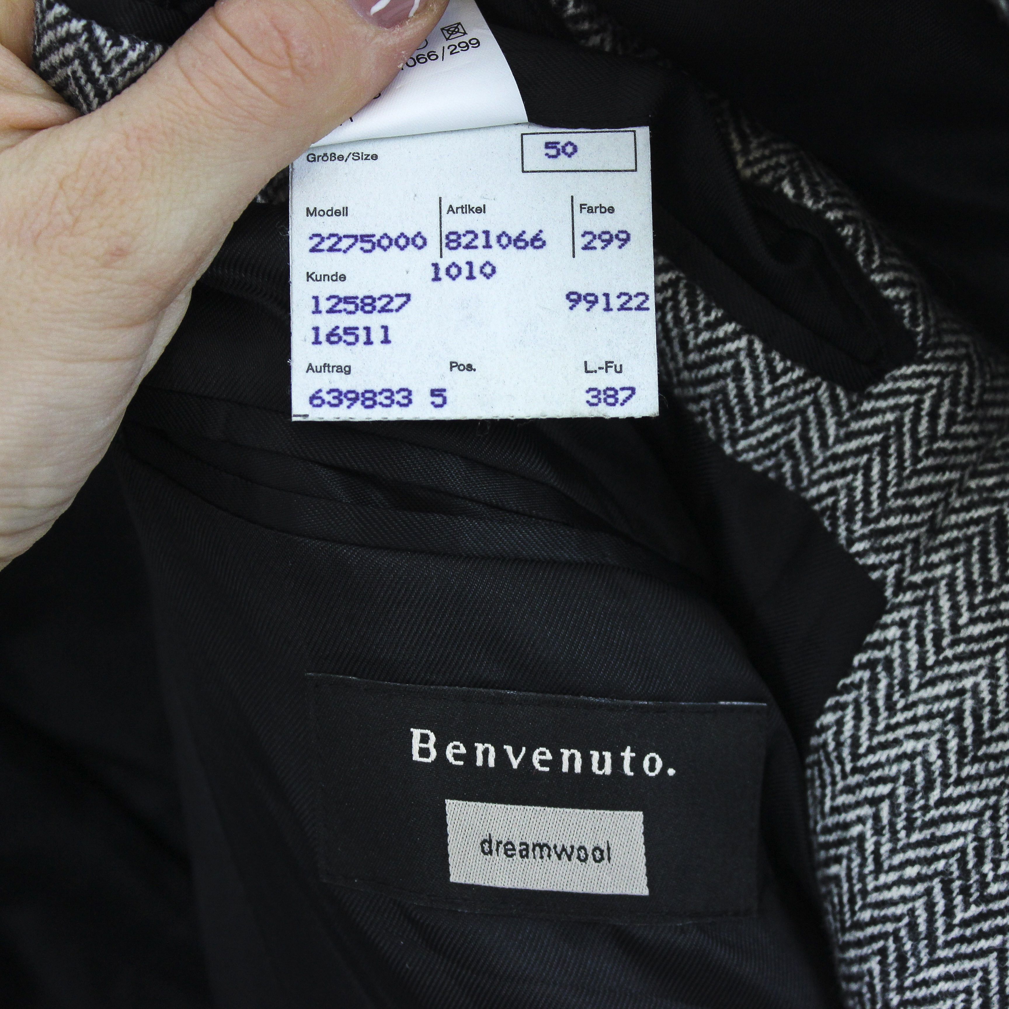 BENVENUTO. US 40 UK Cashmere Wool Tweed Blazer EU 50 Suit Jacket M Size 40R - 7 Thumbnail