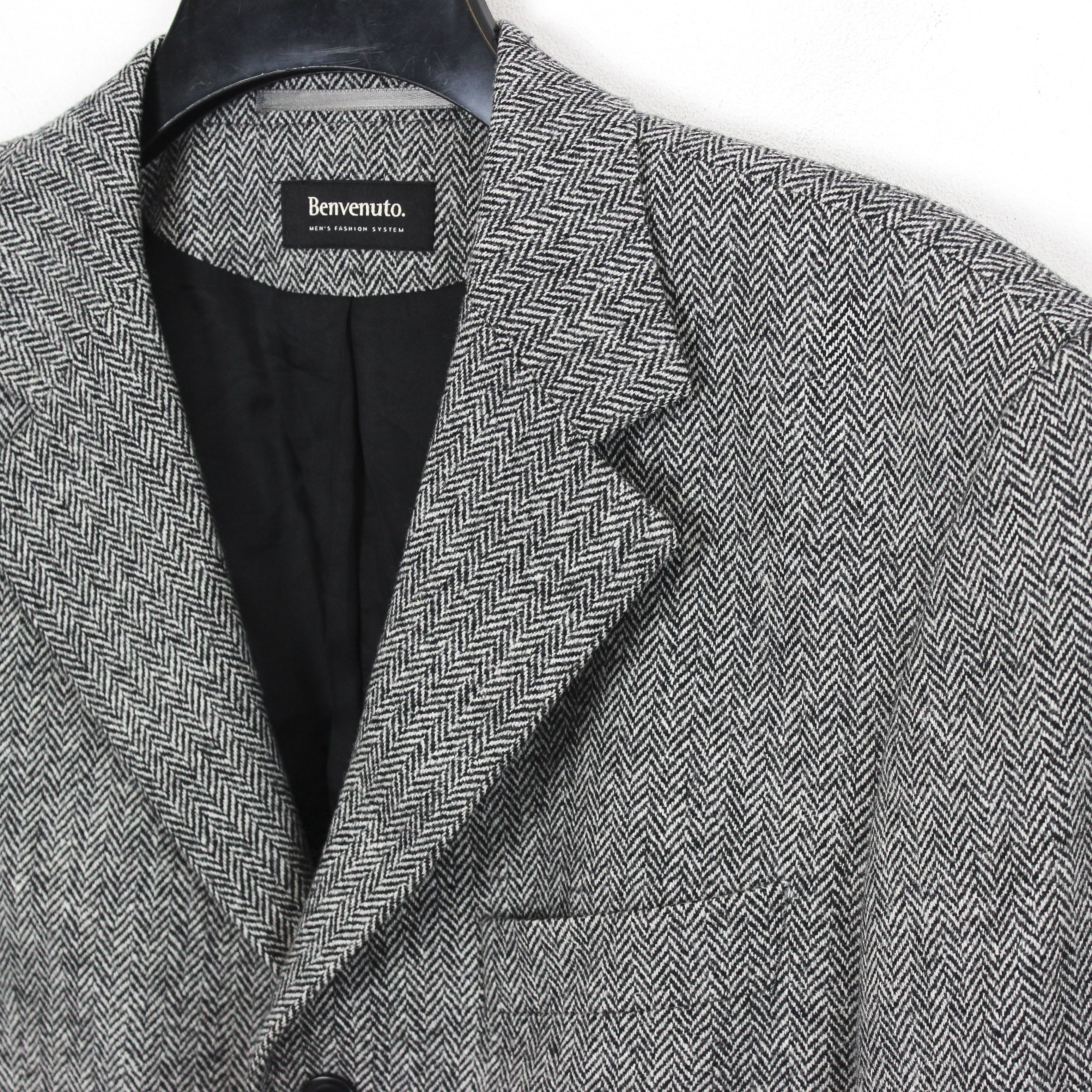 BENVENUTO. US 40 UK Cashmere Wool Tweed Blazer EU 50 Suit Jacket M Size 40R - 4 Thumbnail