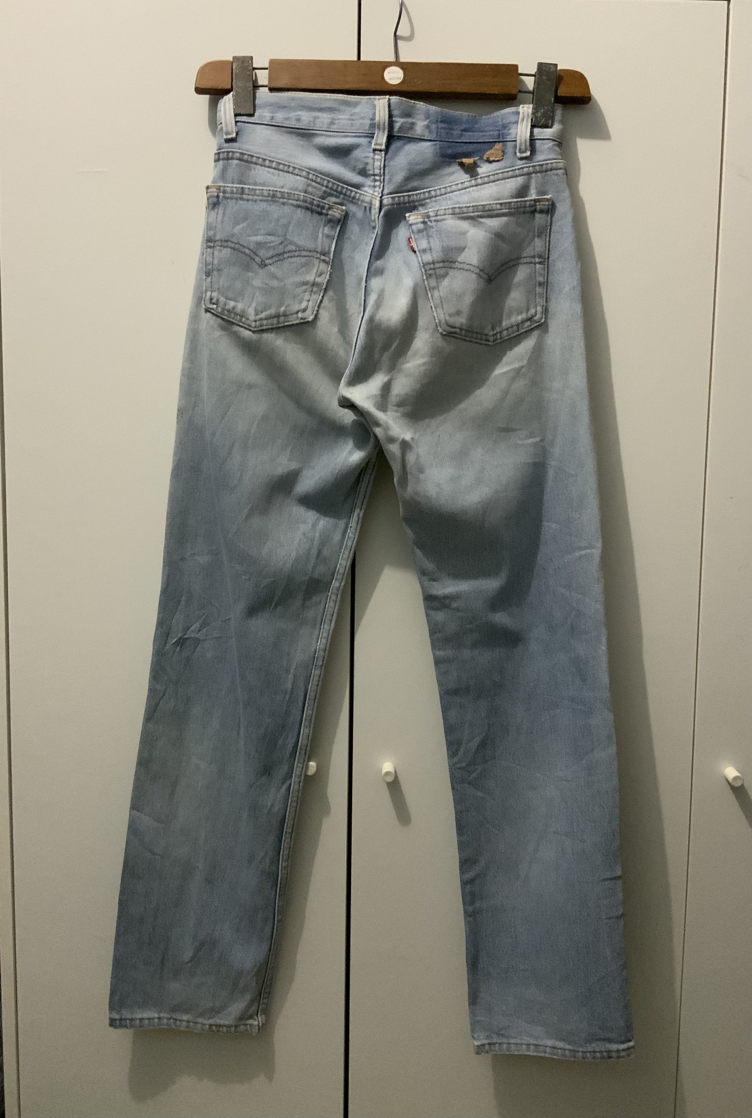 Levi's Vintage Clothing Thrashed Levi’s 552 Made in USA Denim Light Wash Jeans Size US 31 - 2 Thumbnail