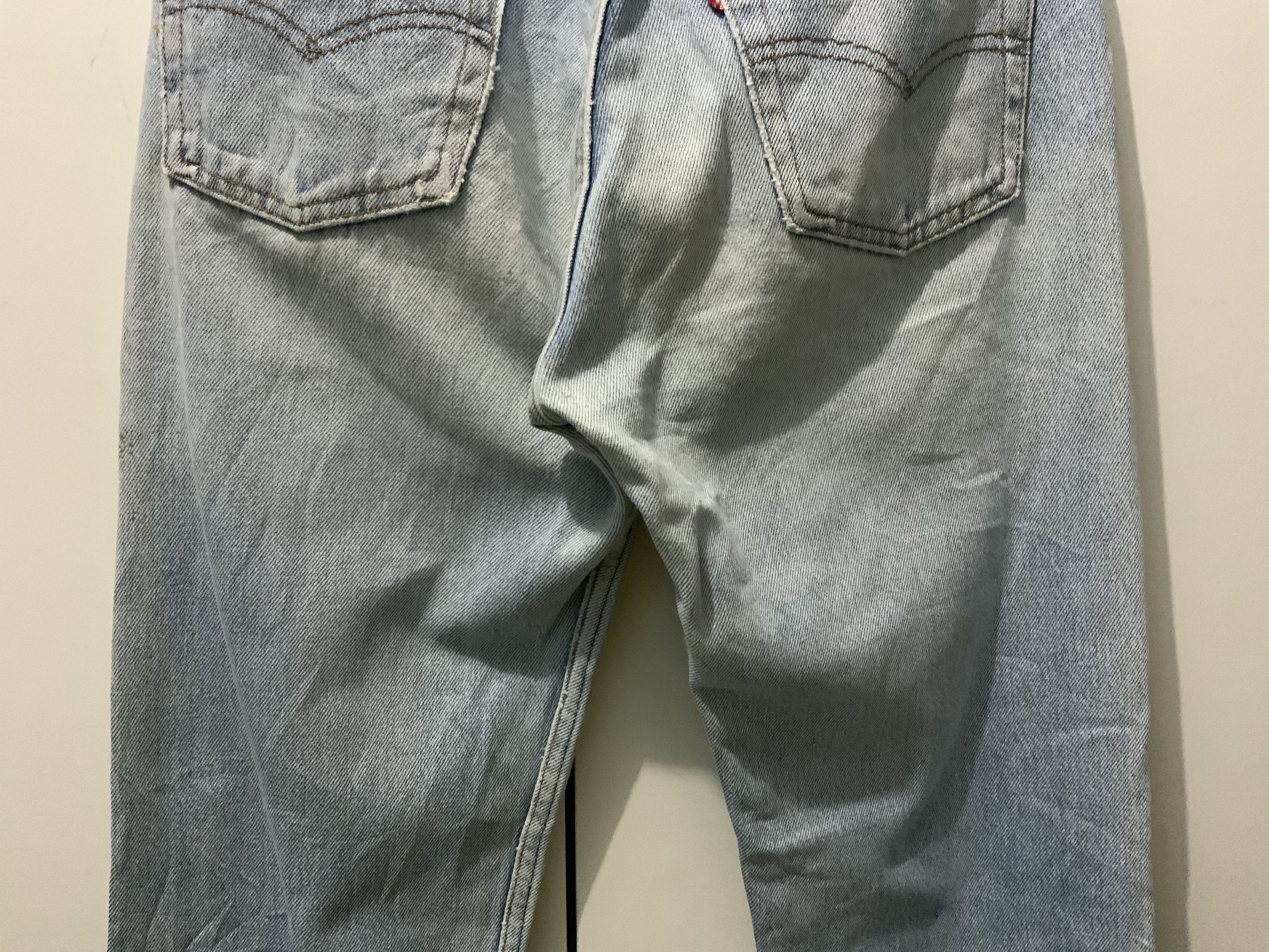 Levi's Vintage Clothing Thrashed Levi’s 552 Made in USA Denim Light Wash Jeans Size US 31 - 9 Thumbnail