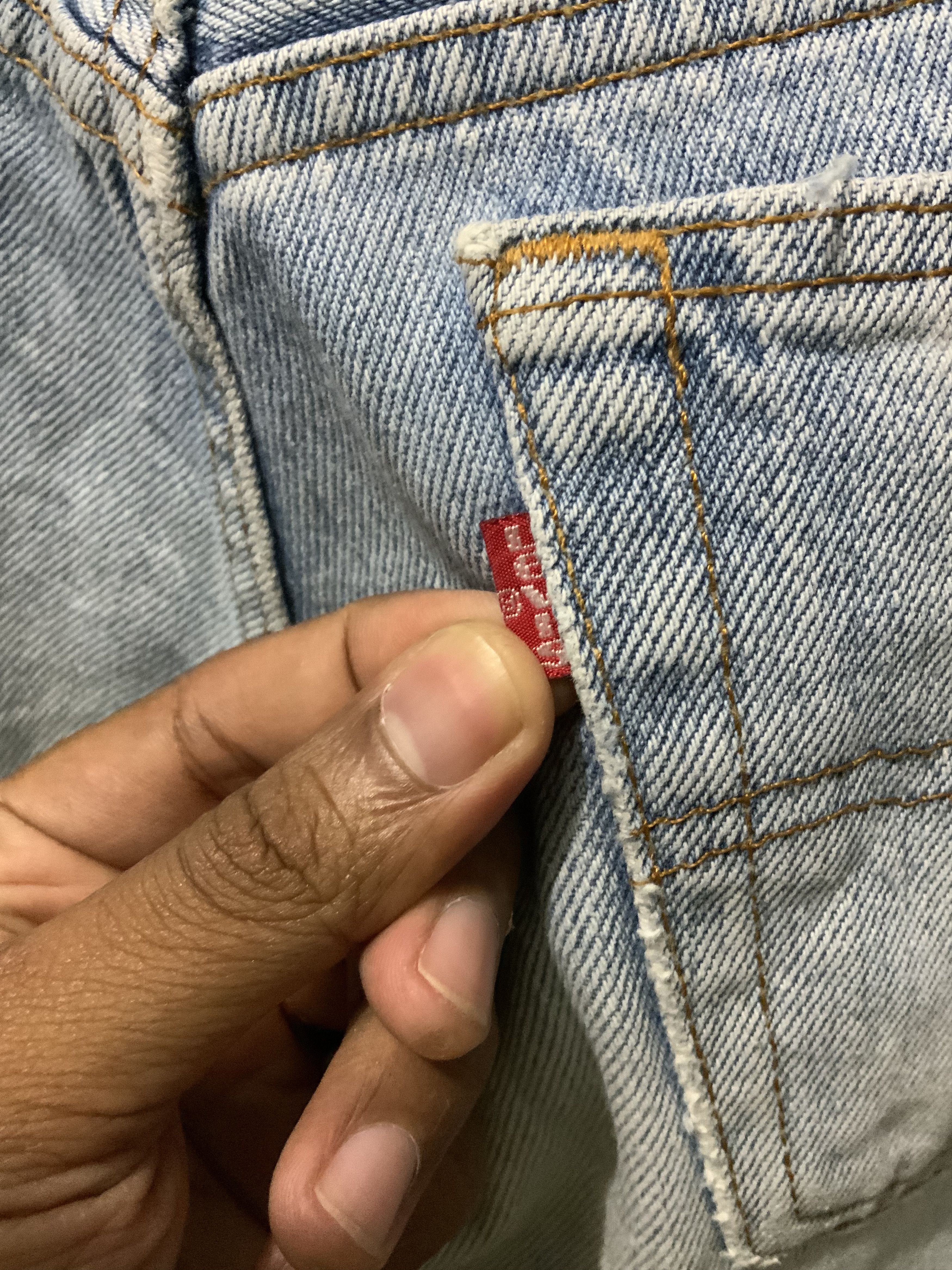 Levi's Vintage Clothing Thrashed Levi’s 552 Made in USA Denim Light Wash Jeans Size US 31 - 17 Thumbnail