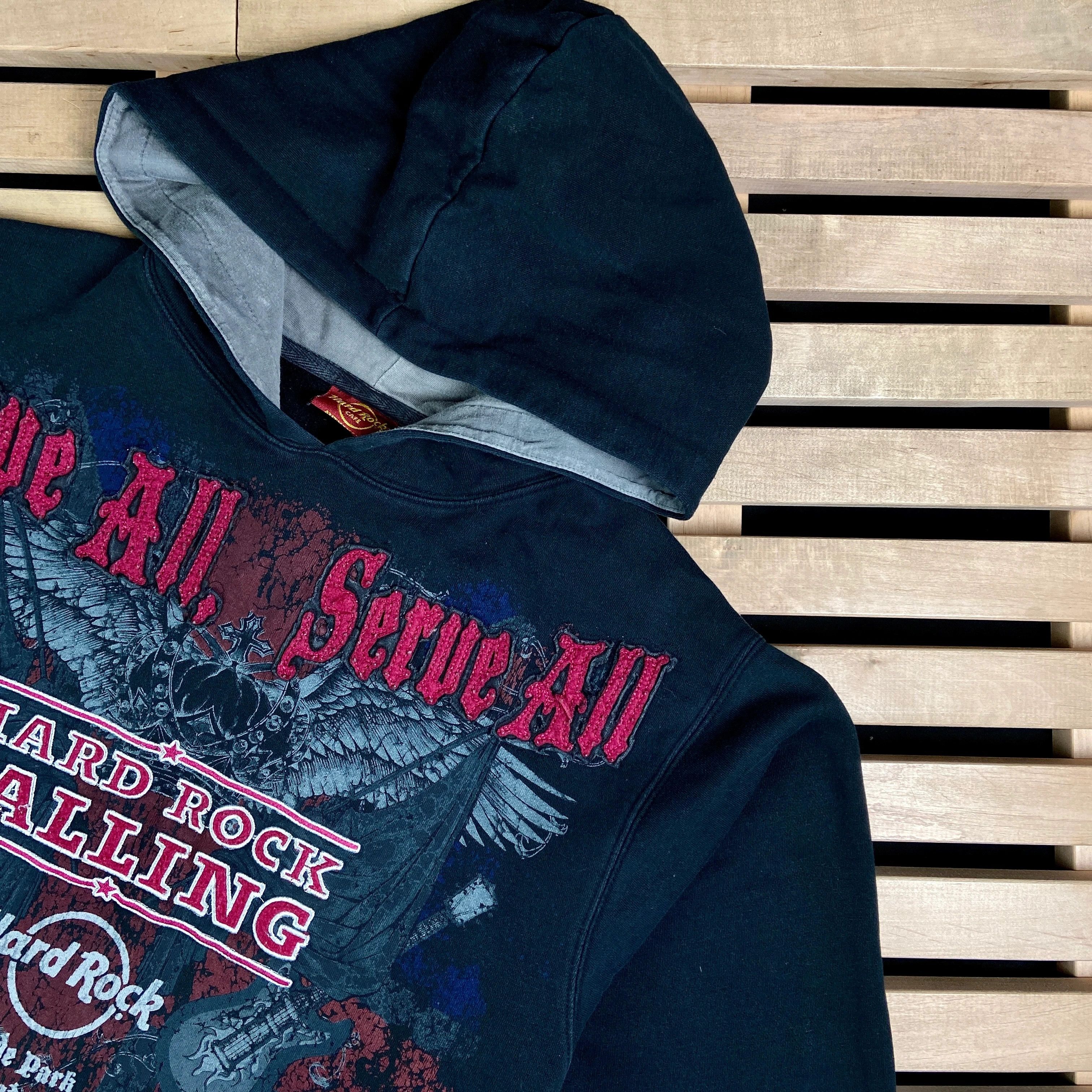 Band Tees × Hard Rock Cafe × Vintage Hoodies Vintage Hard Rock Cafe Love All Serue London Size M Size US M / EU 48-50 / 2 - 2 Thumbnail