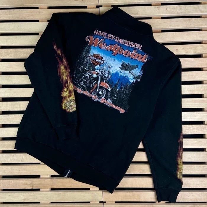 Band Tees × Harley Davidson × Vintage Hoodies Vintage Harley Davidson Westpoint Full Zip Size M Size US M / EU 48-50 / 2 - 7 Thumbnail
