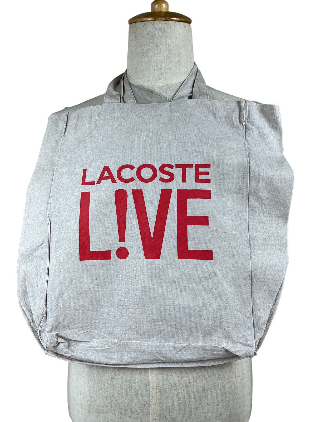 Lacoste Lacoste Live Spell Out Canvas Totebag Size ONE SIZE - 1 Thumbnail