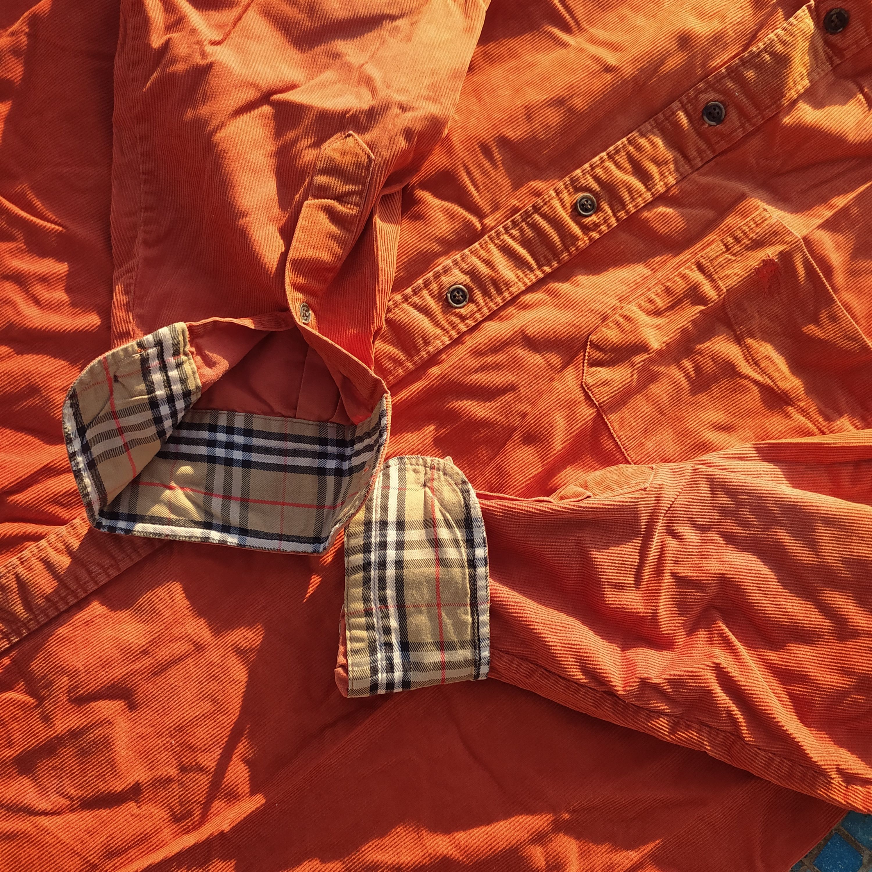 Burberry × Vintage Vintage Y2K Luxury Corduroy Burberry Nova check plated Shirt Size US XL / EU 56 / 4 - 8 Thumbnail