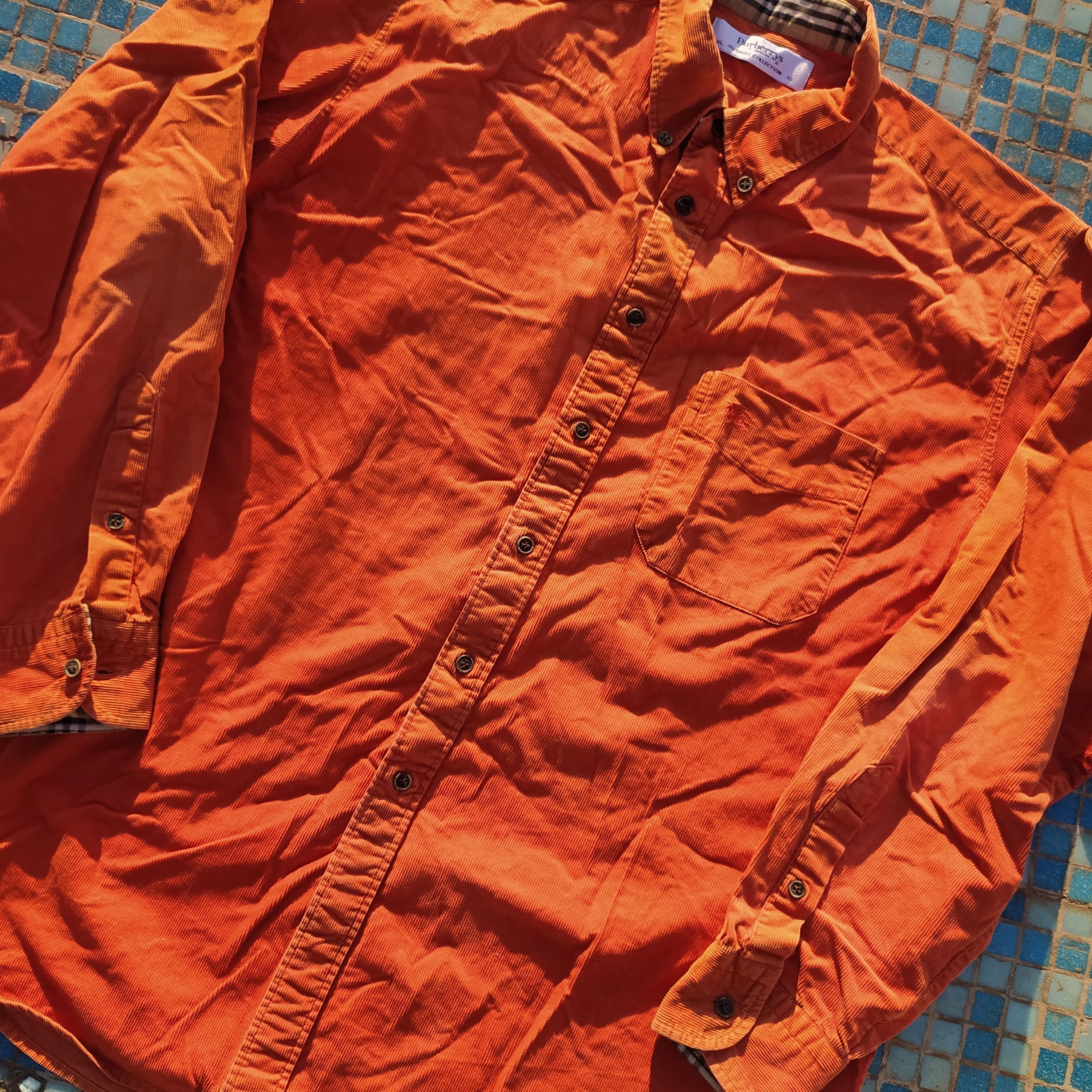 Burberry × Vintage Vintage Y2K Luxury Corduroy Burberry Nova check plated Shirt Size US XL / EU 56 / 4 - 9 Thumbnail