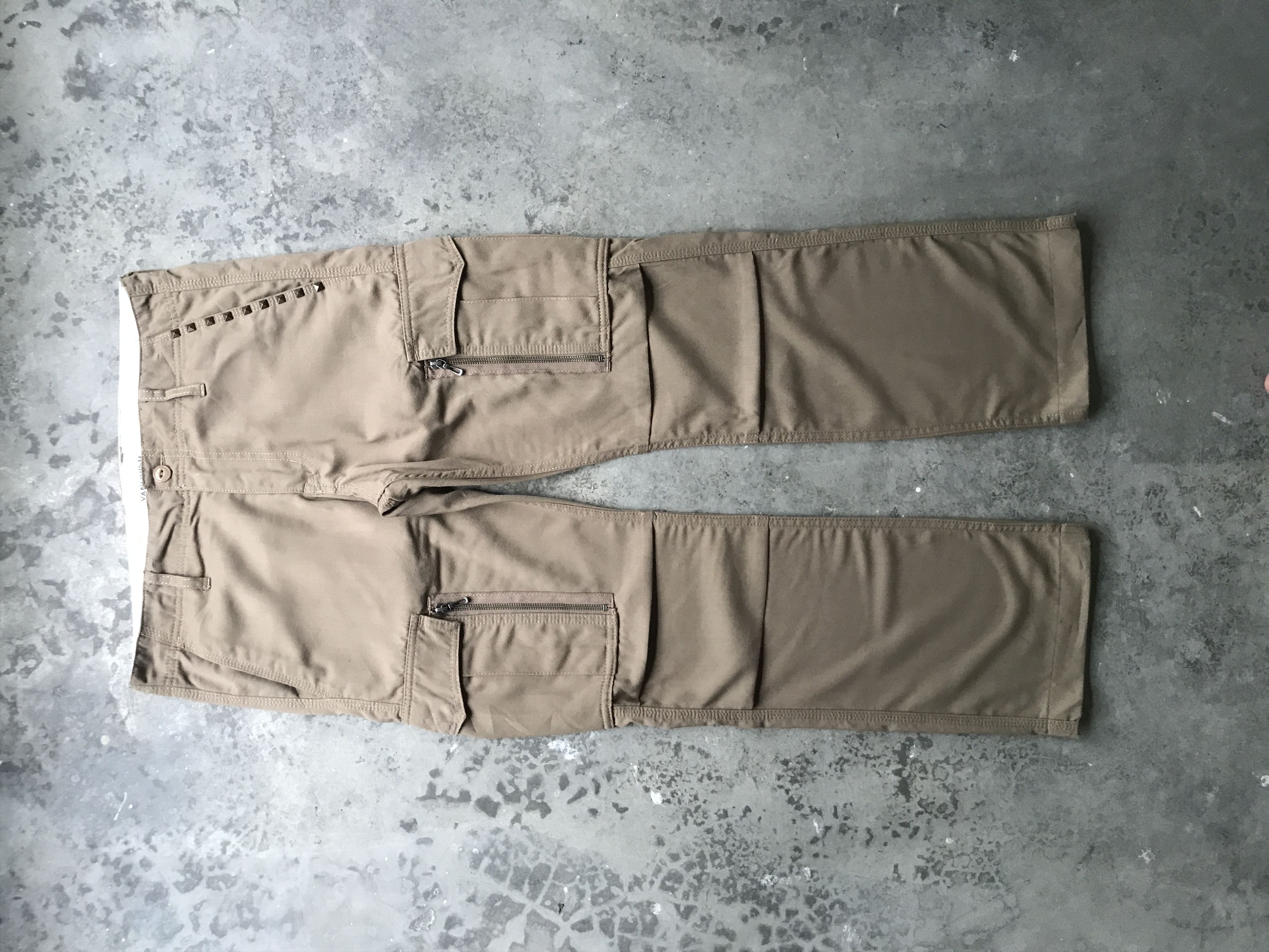 image of Seditionaries x Vanquish Cp66 Vanquish Japan Twin Zipper Cargo Pant in Khakis, Men's (Size 33)