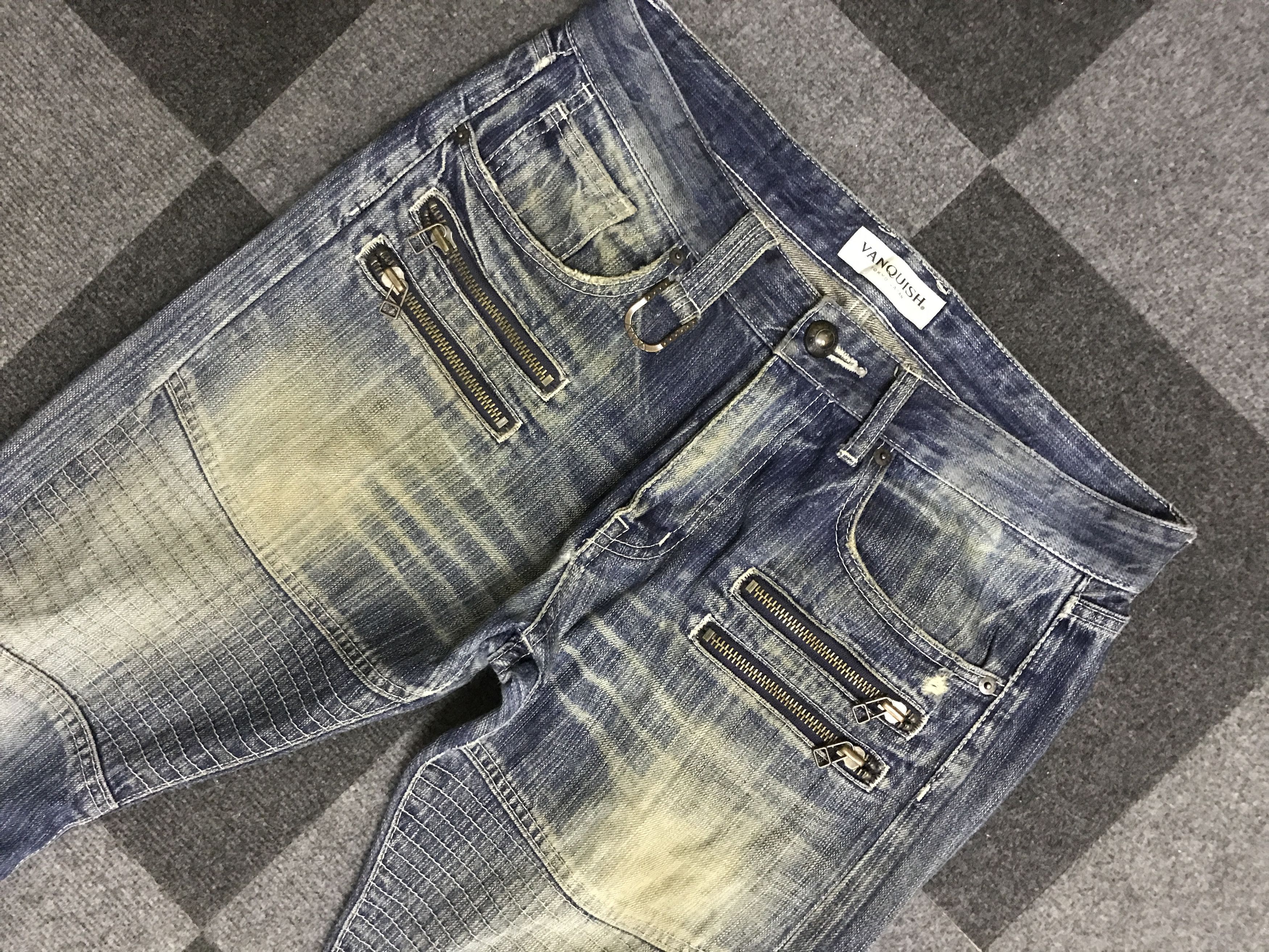Japanese Brand D151 VANQUISH TOKYO Biker Jeans Size US 33 - 4 Thumbnail
