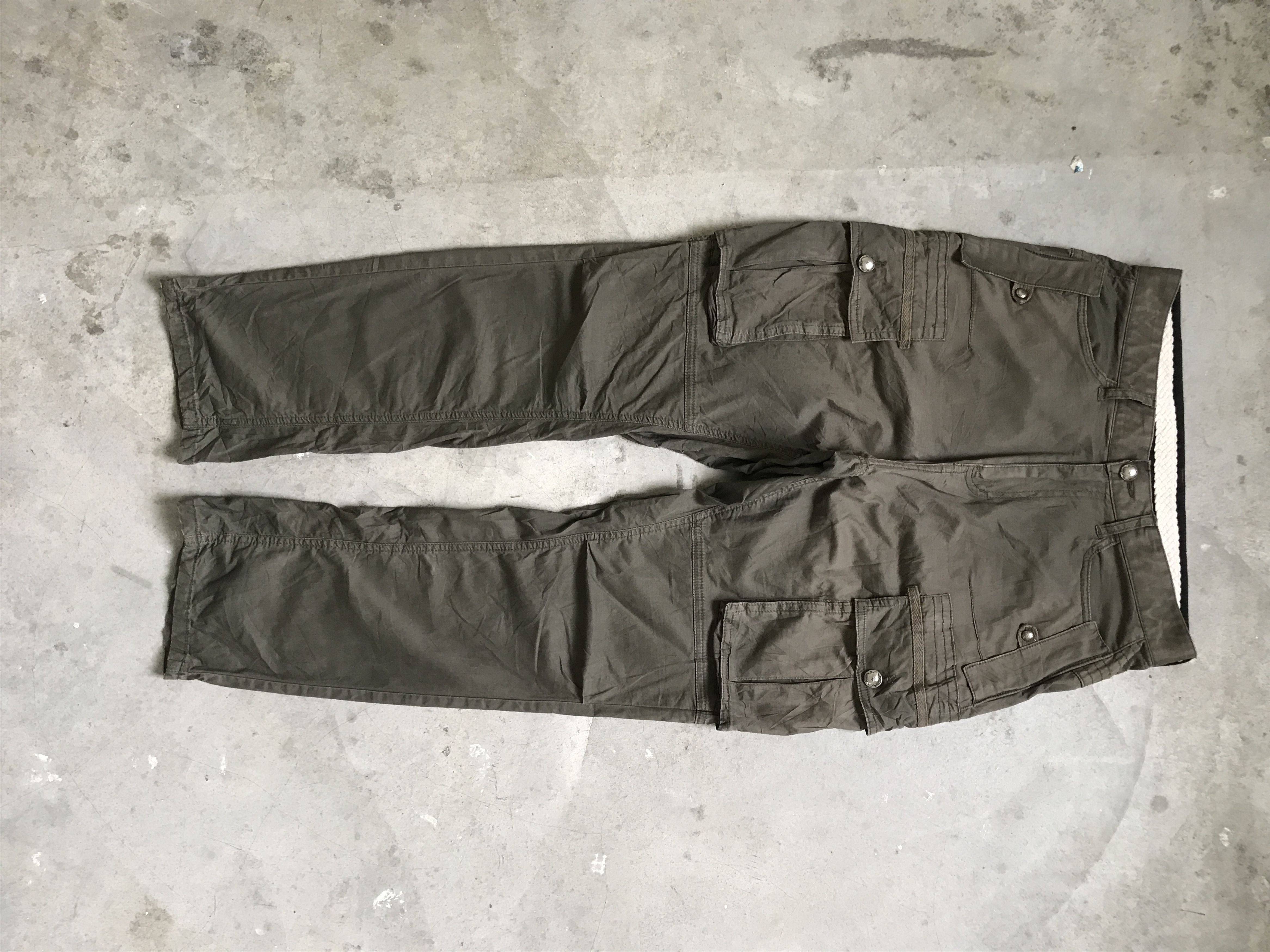 image of Cp95 Ppfm Streetwear 8 Pockets Cargo Pant in Military Green, Men's (Size 31)