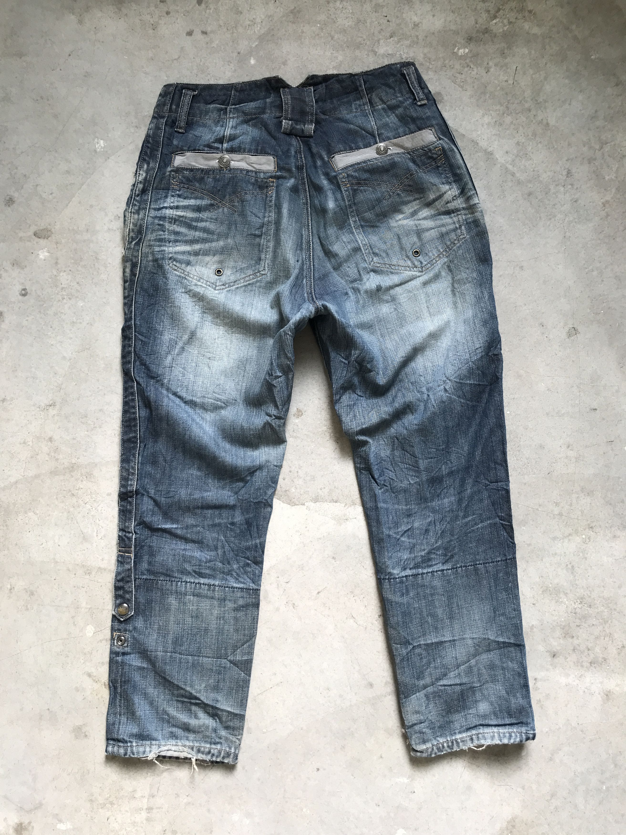 Japanese Brand × PPFM D43-PPFM Japan Cropped Distressed Denim Size US 30 / EU 46 - 9 Thumbnail