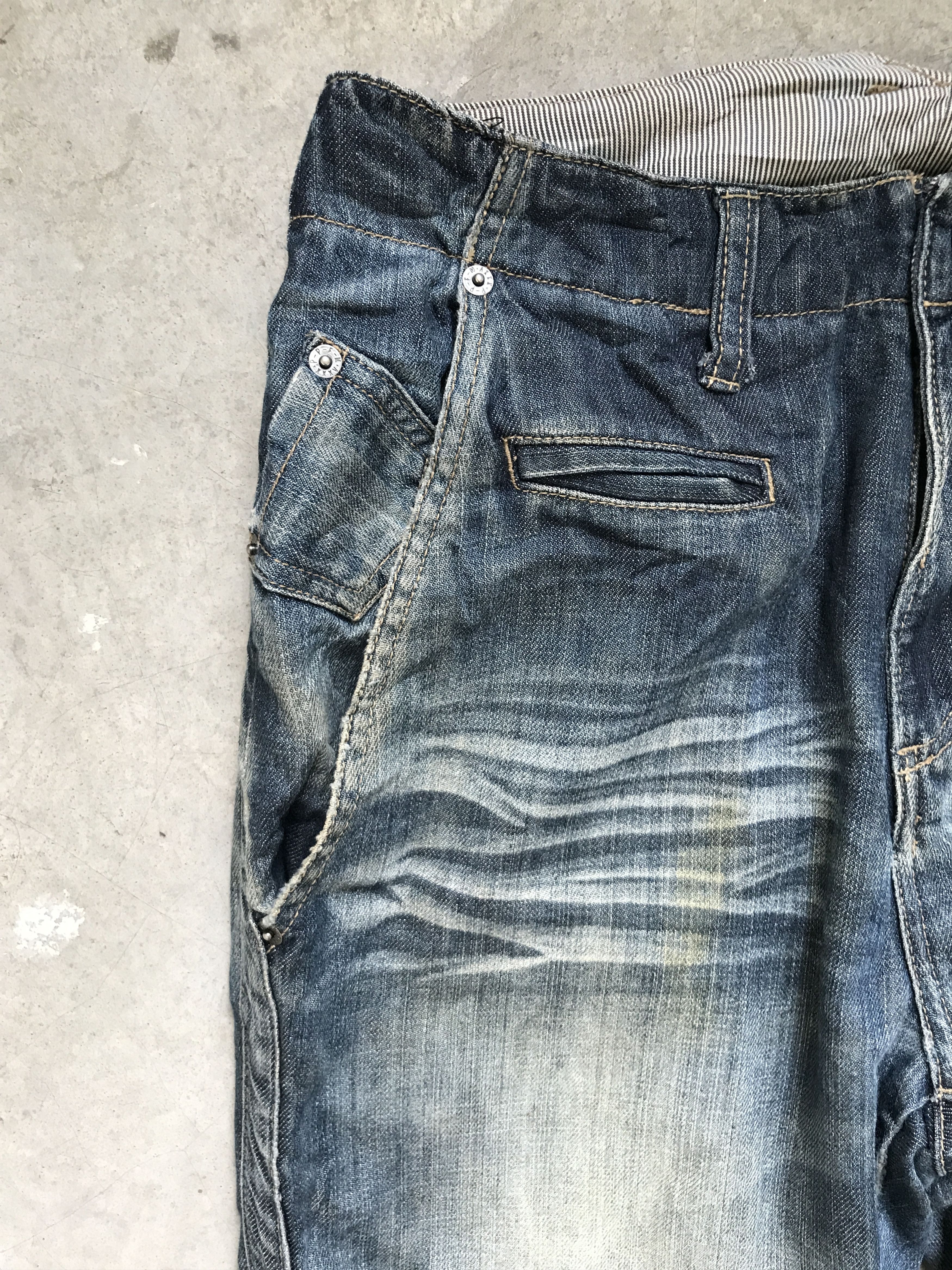 Japanese Brand × PPFM D43-PPFM Japan Cropped Distressed Denim Size US 30 / EU 46 - 7 Thumbnail