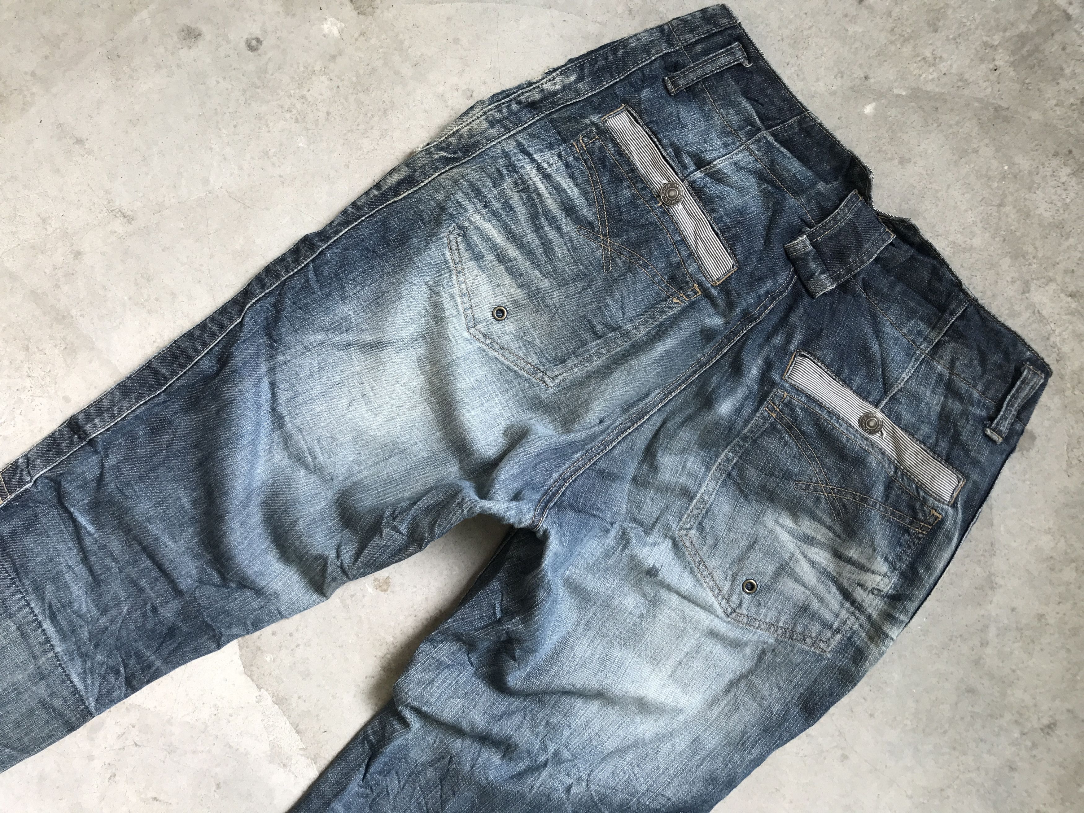 Japanese Brand × PPFM D43-PPFM Japan Cropped Distressed Denim Size US 30 / EU 46 - 10 Thumbnail
