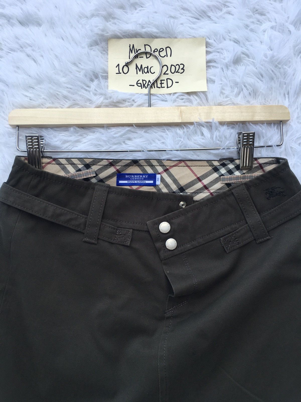 Burberry Rare Vintage Burberry Army Green Short Skirt Size 29" - 1 Thumbnail