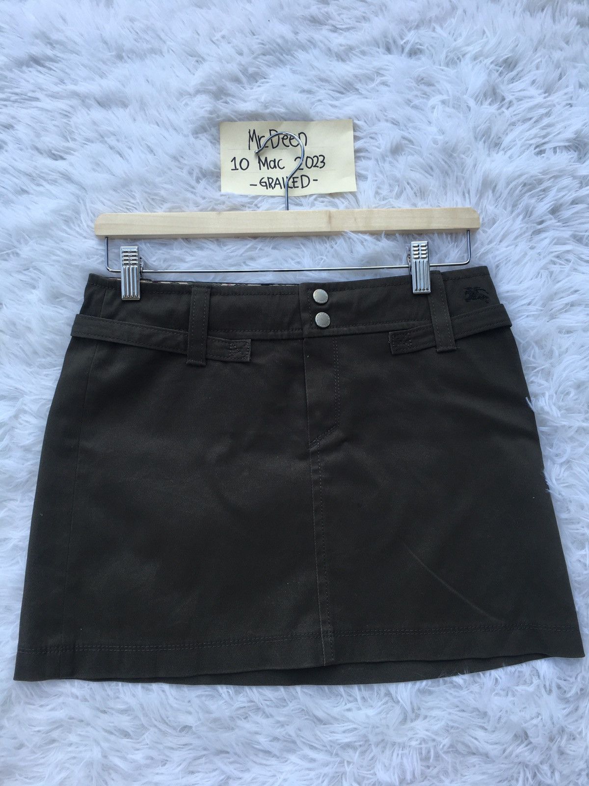Burberry Rare Vintage Burberry Army Green Short Skirt Size 29" - 2 Thumbnail