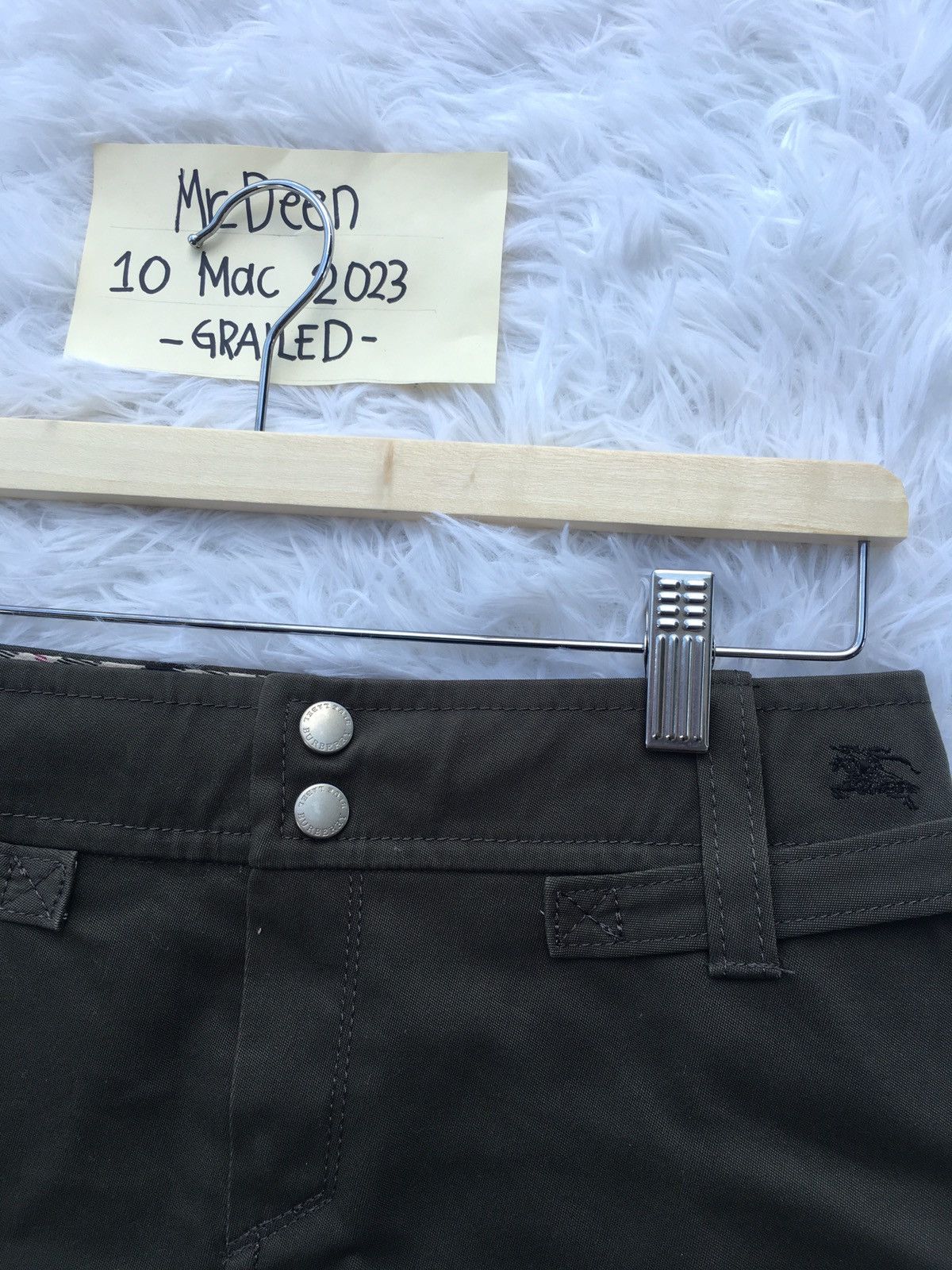 Burberry Rare Vintage Burberry Army Green Short Skirt Size 29" - 5 Thumbnail